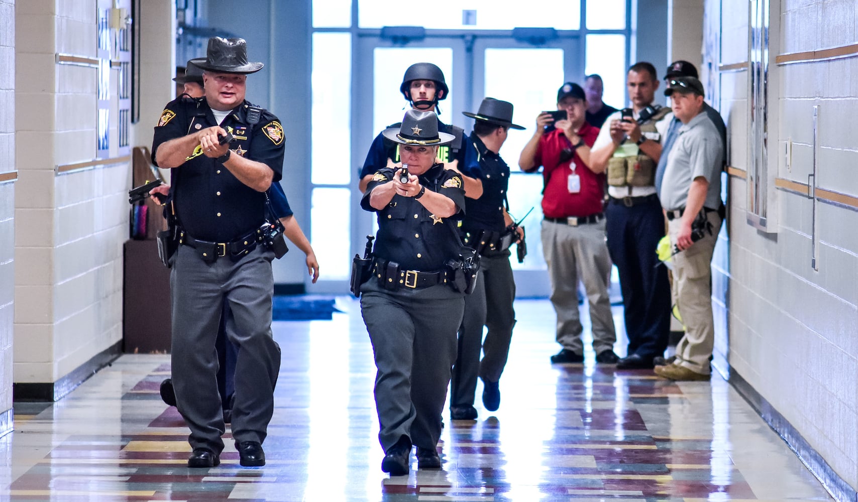 Active shooter training at Ross Middle School