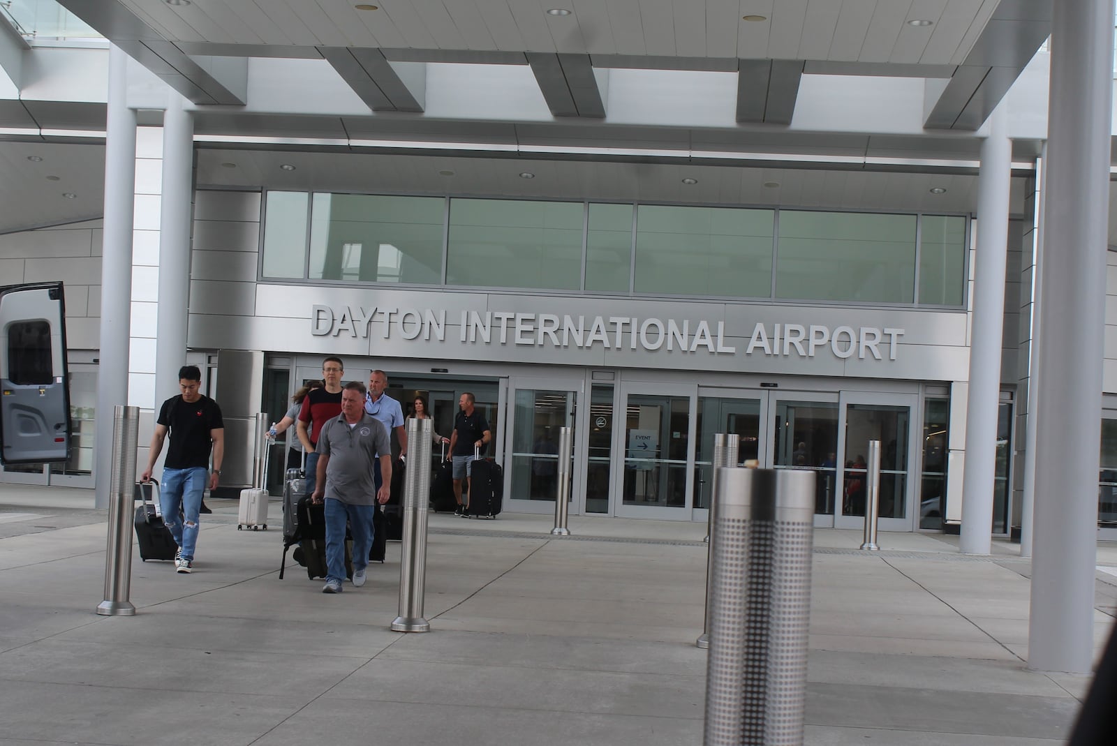 Travelers at the Dayton International Airport on May 23, 2023. CORNELIUS FROLIK / STAFF