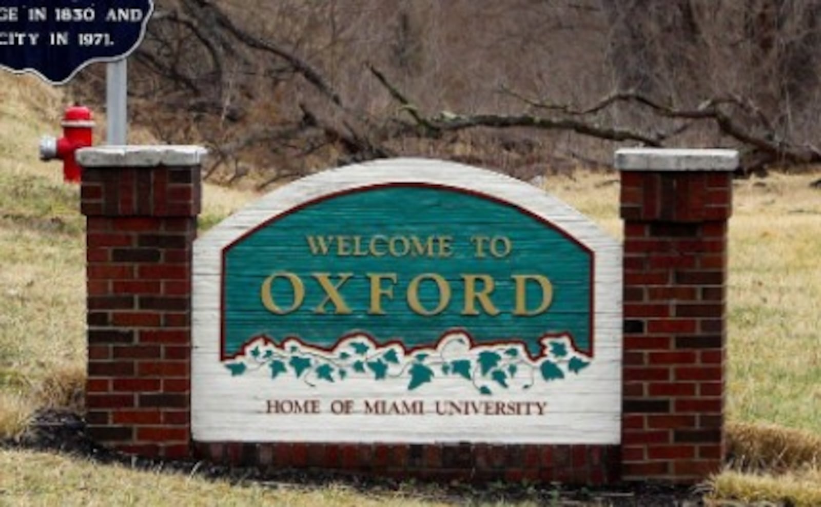 The City of Oxford, Ohio's signage. FILE