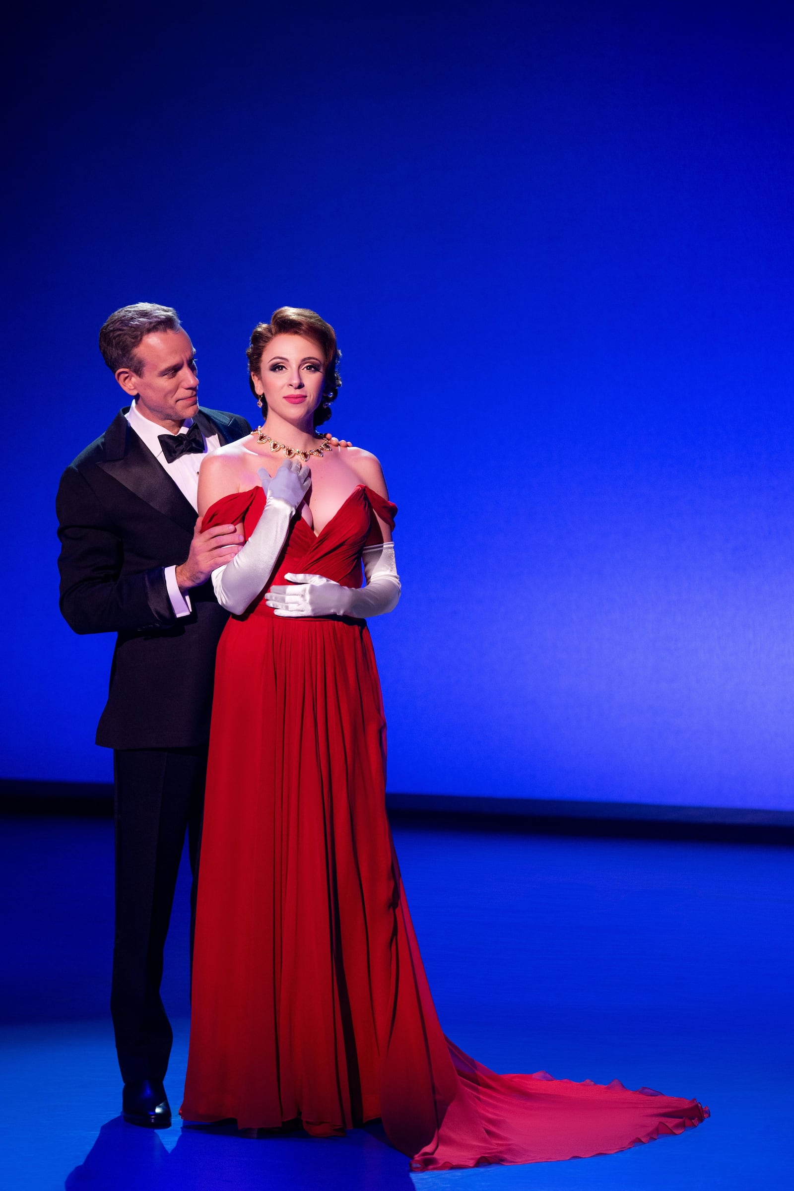 Adam Pascal and Olivia Valli in "Pretty Woman: The Musical." PHOTO BY MATTHEW MURPHY FOR MURPHYMADE