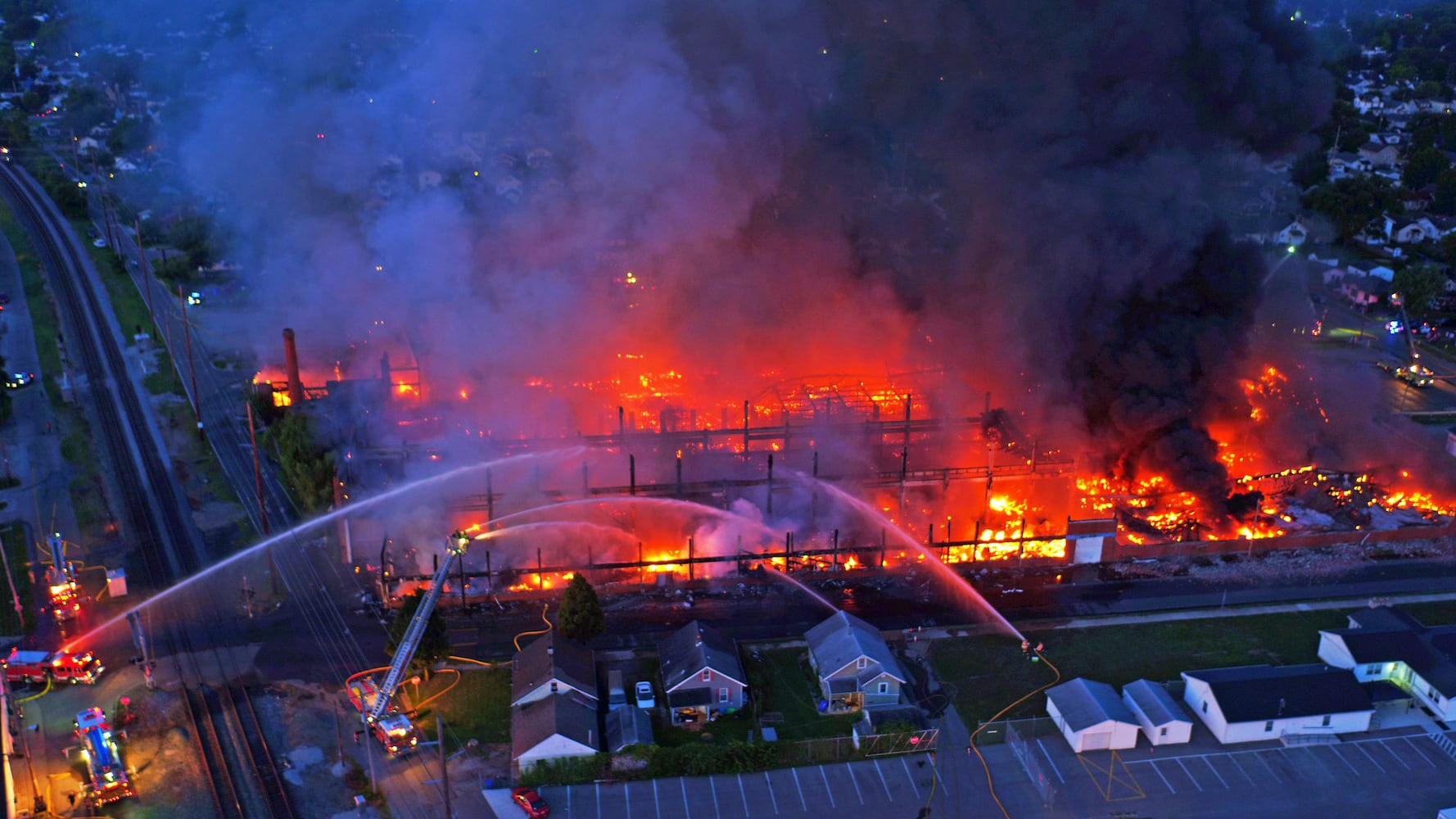 Aftermath of massive warehouse fire in Hamilton