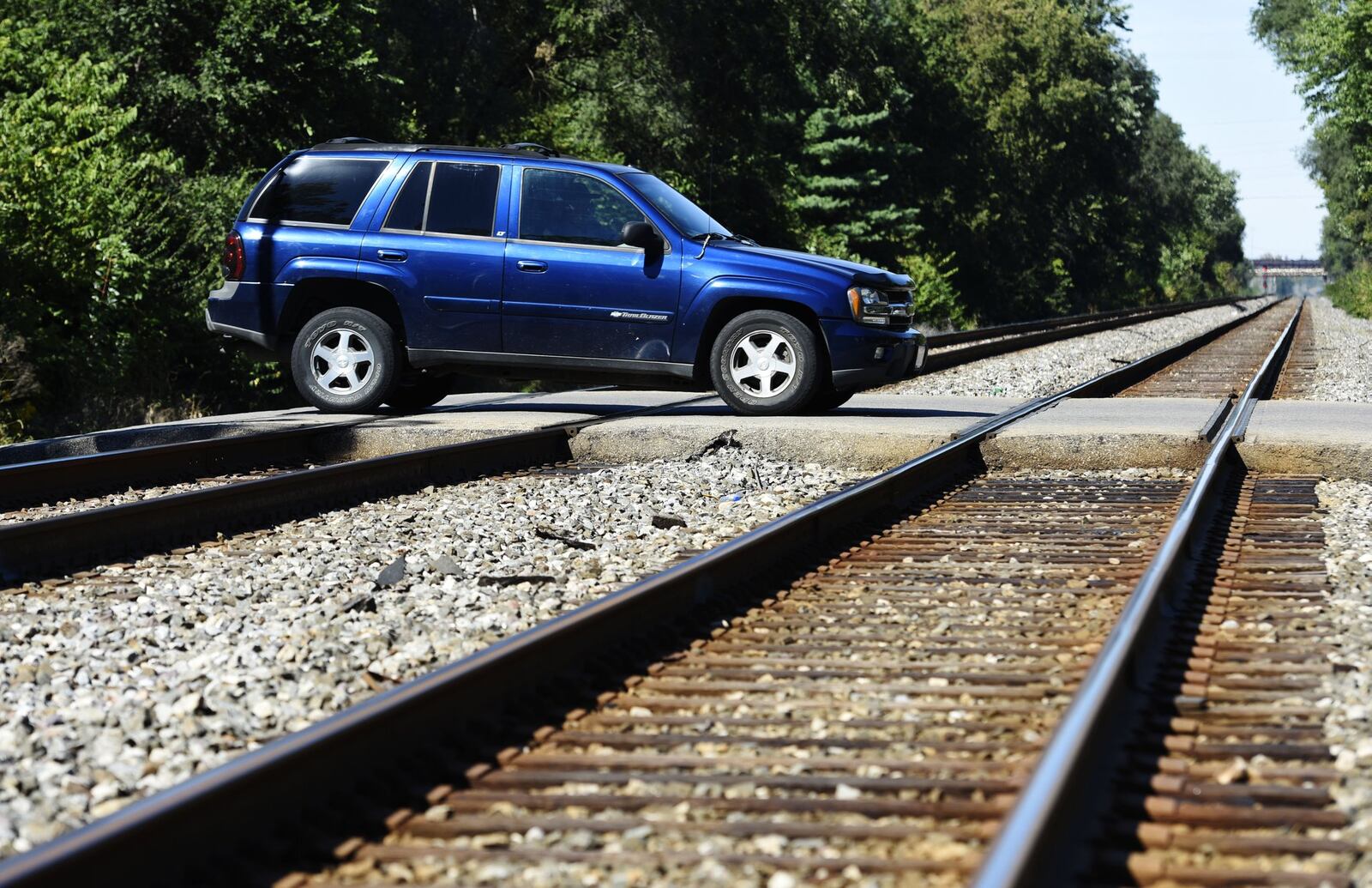 Ohio Rep. Thomas Hall, R-Madison Twp., and Ohio Rep. Jessica Miranda, D-Forest Park, are seeking to pass legislation that would hold railroads accountable for blocking crossings for long periods of time. NICK GRAHAM/FILE