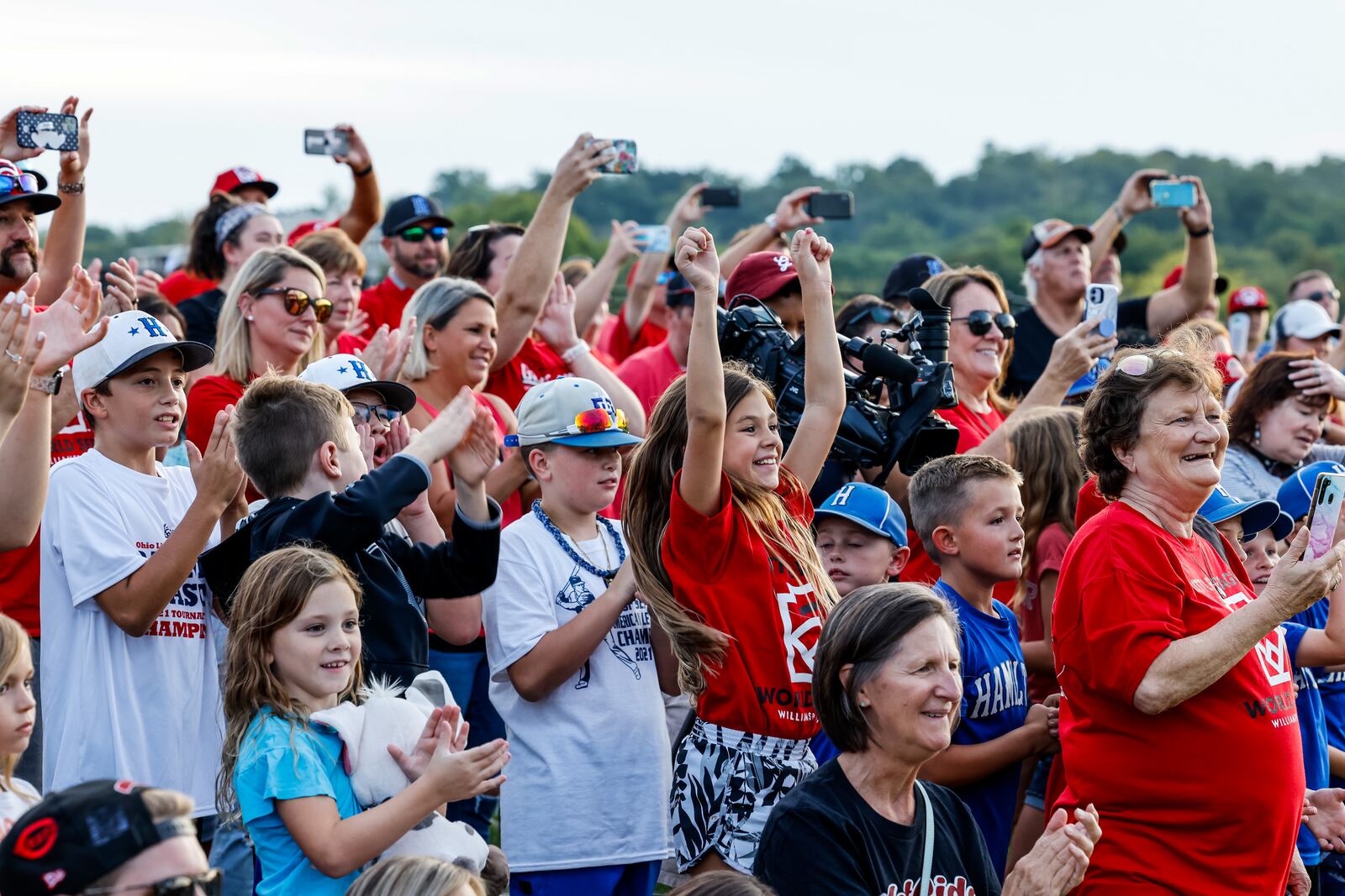 Hamilton West Side Little League All-Stars were honored for their performance in the Little League World Series with a parade and ceremony on the stage at RiversEdge Amphitheater Thursday, Sept. 2, 2021 in Hamilton. NICK GRAHAM / STAFF