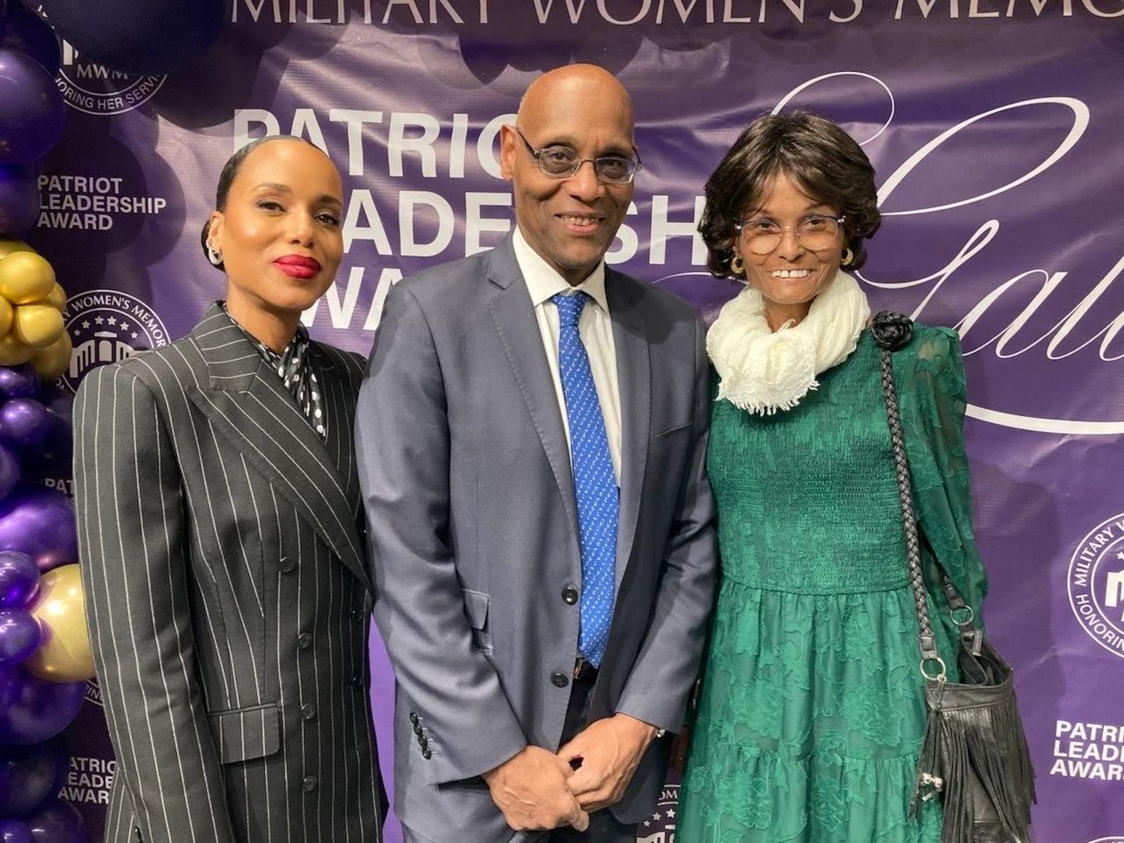 Left to right: Kerry Washington, Stanley Earley and Judi Earley at the Military Women’s Memorial in Arlington, Virginia. PHOTO BY ELIZABETH HELM-FRAZIER