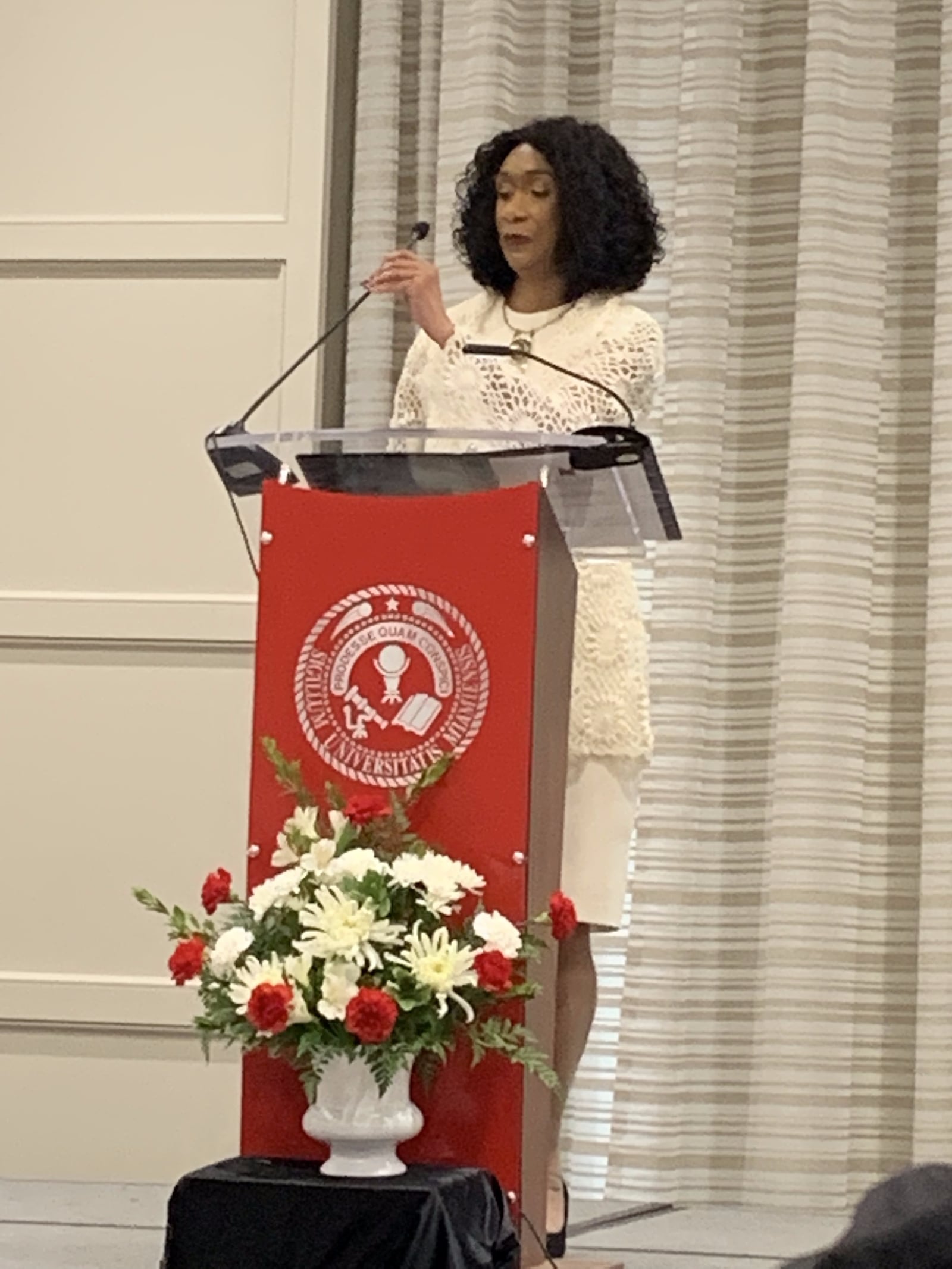 Carolyn Jefferson-Jenkins delivers the keynote address, called “I Dare You To Be The Dream!” at Oxford's MLK Day event on Jan. 16, 2023. CONTRIBUTED