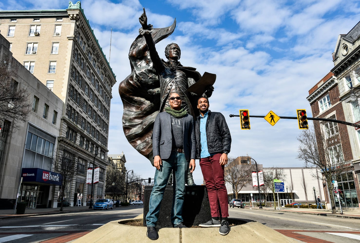 PHOTOS: Downtown Hamilton celebrates ‘Hamilton’ musical actors’ visit to Alexander Hamilton statue