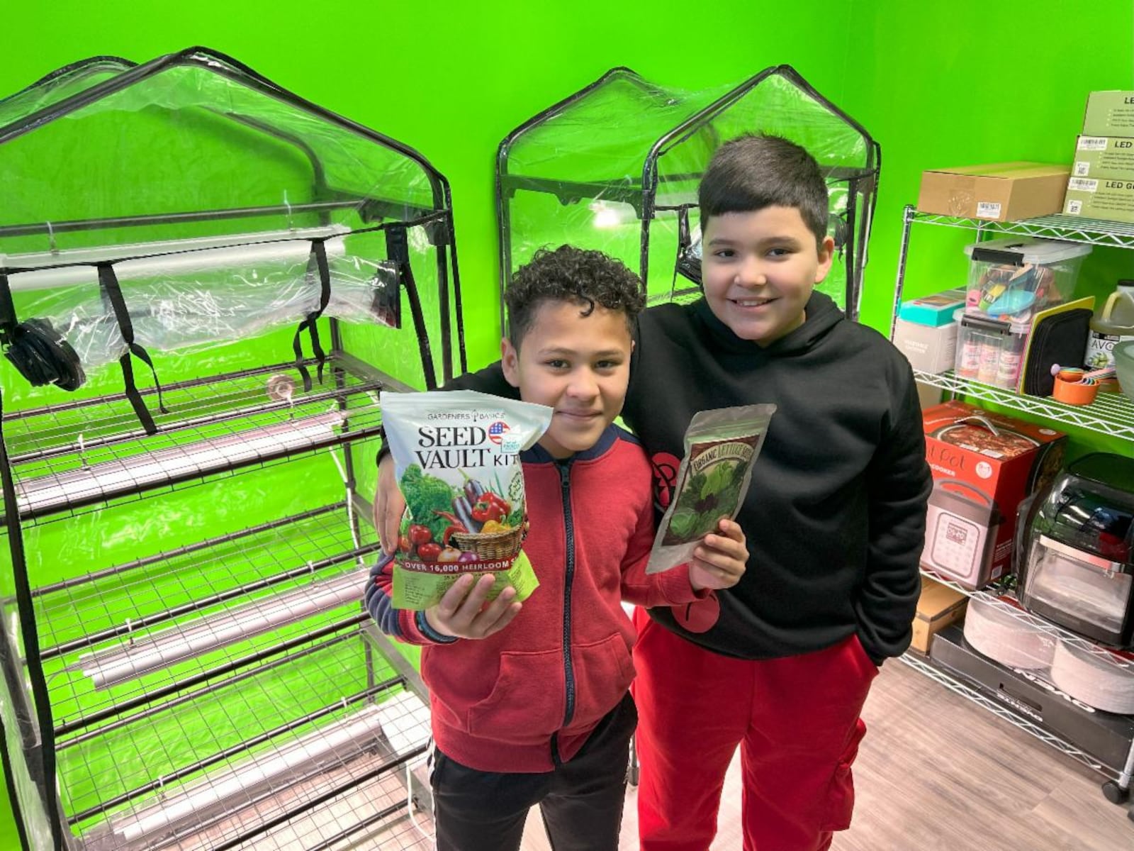 A grant from a national charity group through a local chapter has students at an elementary here growing their minds through growing some food. Students at Middletown’s Rosa Parks Elementary, pictured, are planting seedlings inside a specially designed classroom space to learn about gardening and the importance of healthy food. CONTRIBUTED