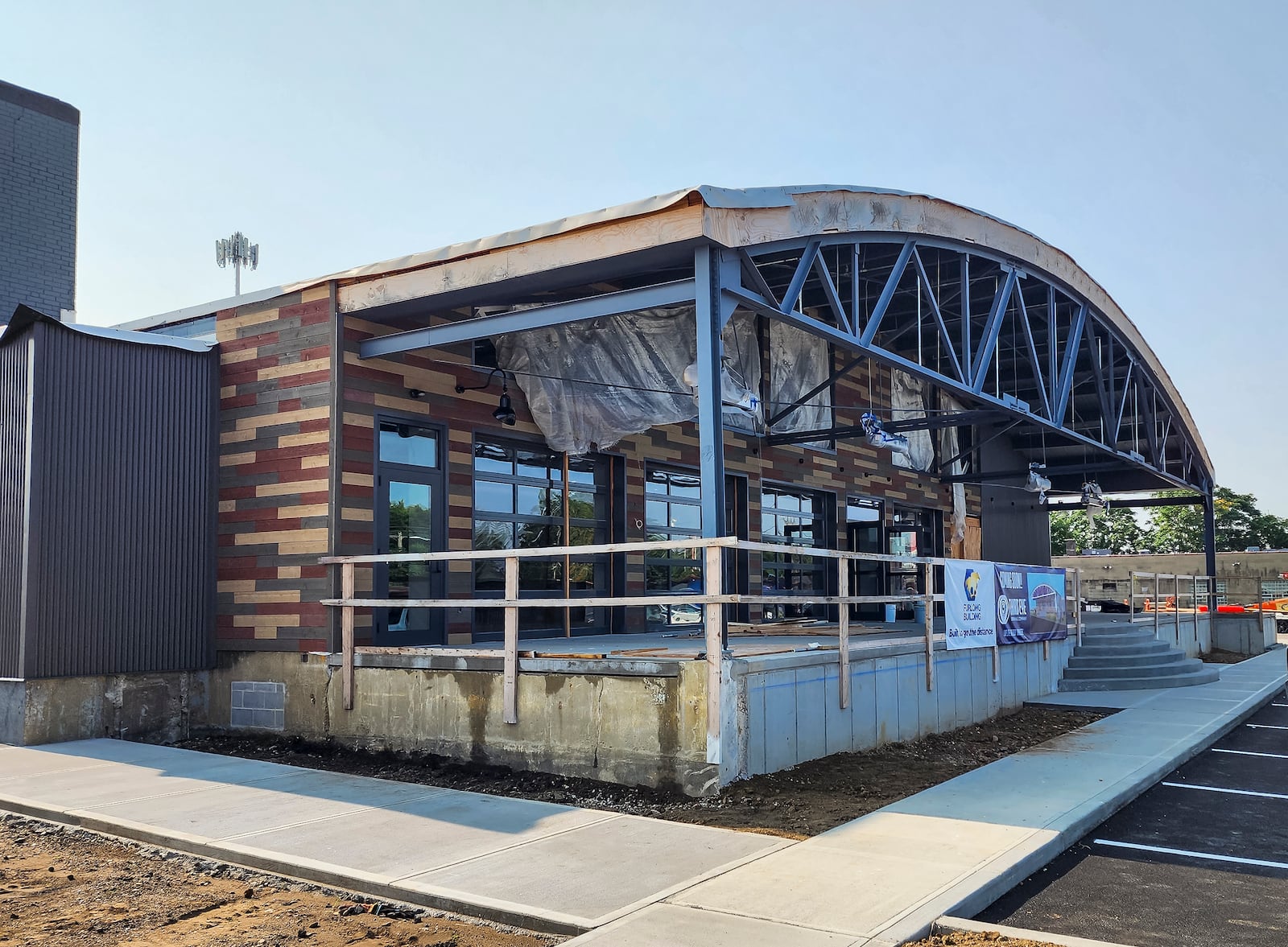 Construction continues on the new location of Third Eye Brewing on Dixie Highway in Hamilton. NICK GRAHAM/STAFF