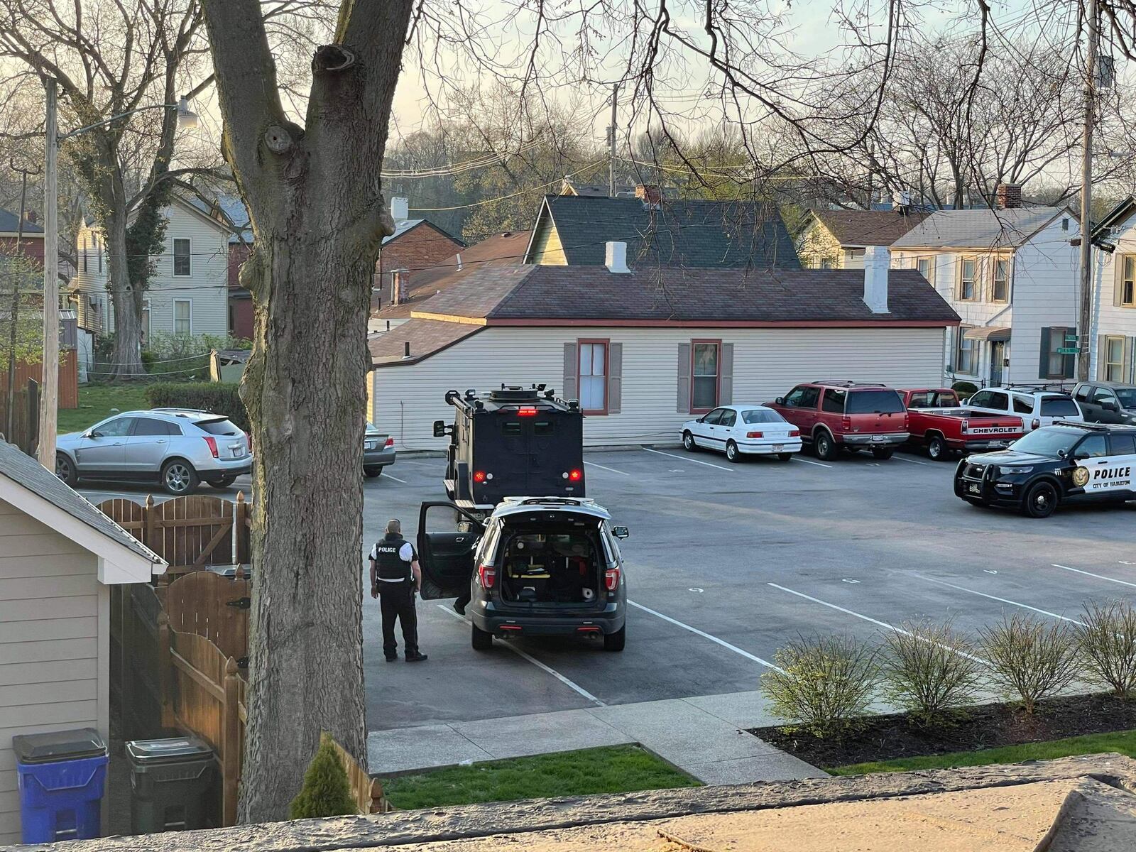 A man was arrested Sunday night, April 4, 2021, after allegedly firing a gun outside his Linden Street residence that led to a Hamilton Police SWAT response when he refused to come out of the house, according police. CONTRIBUTED