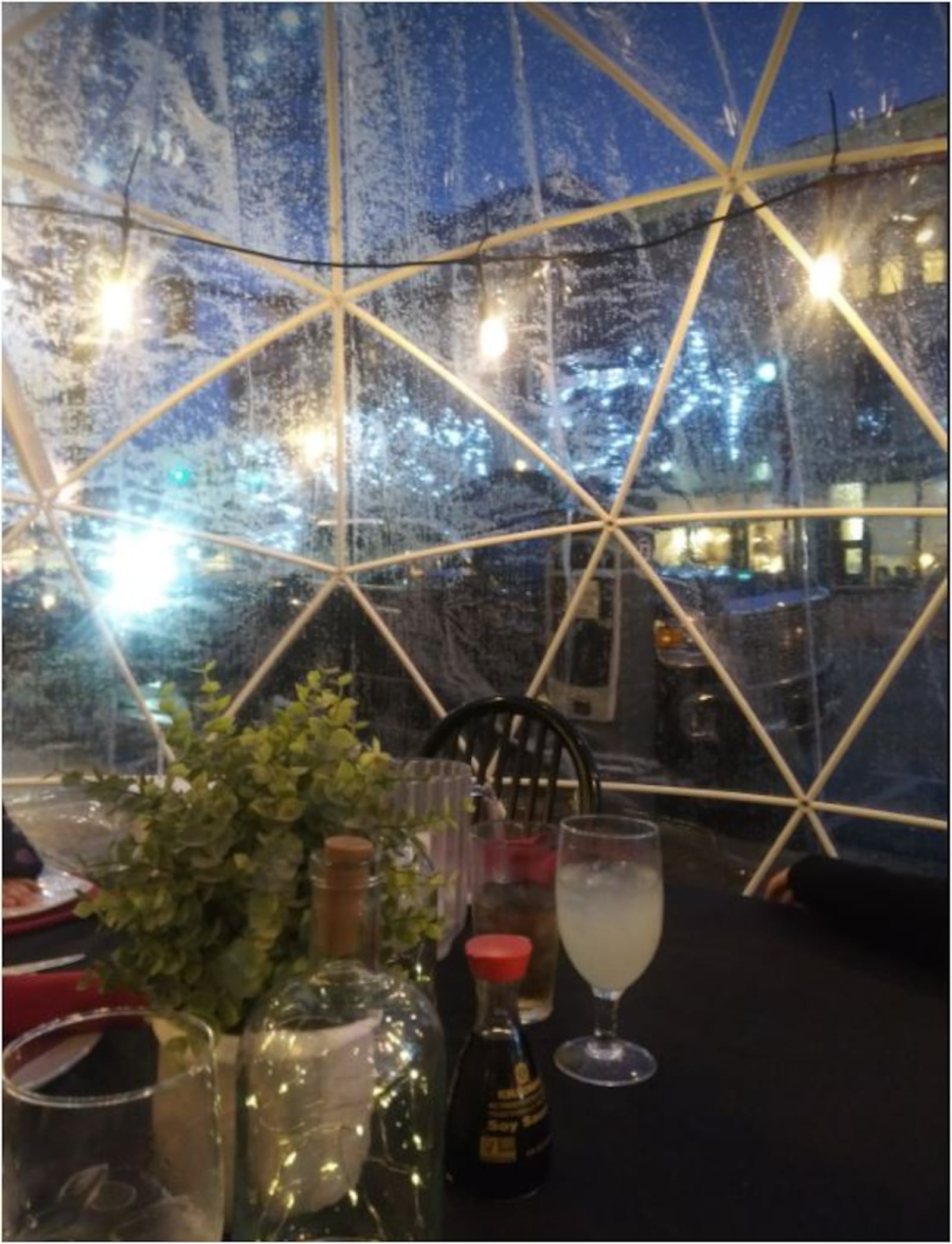 Here's a photo taken by the Wolfe family of Hamilton during their experience at an Igloo at Basil 1791. PROVIDED