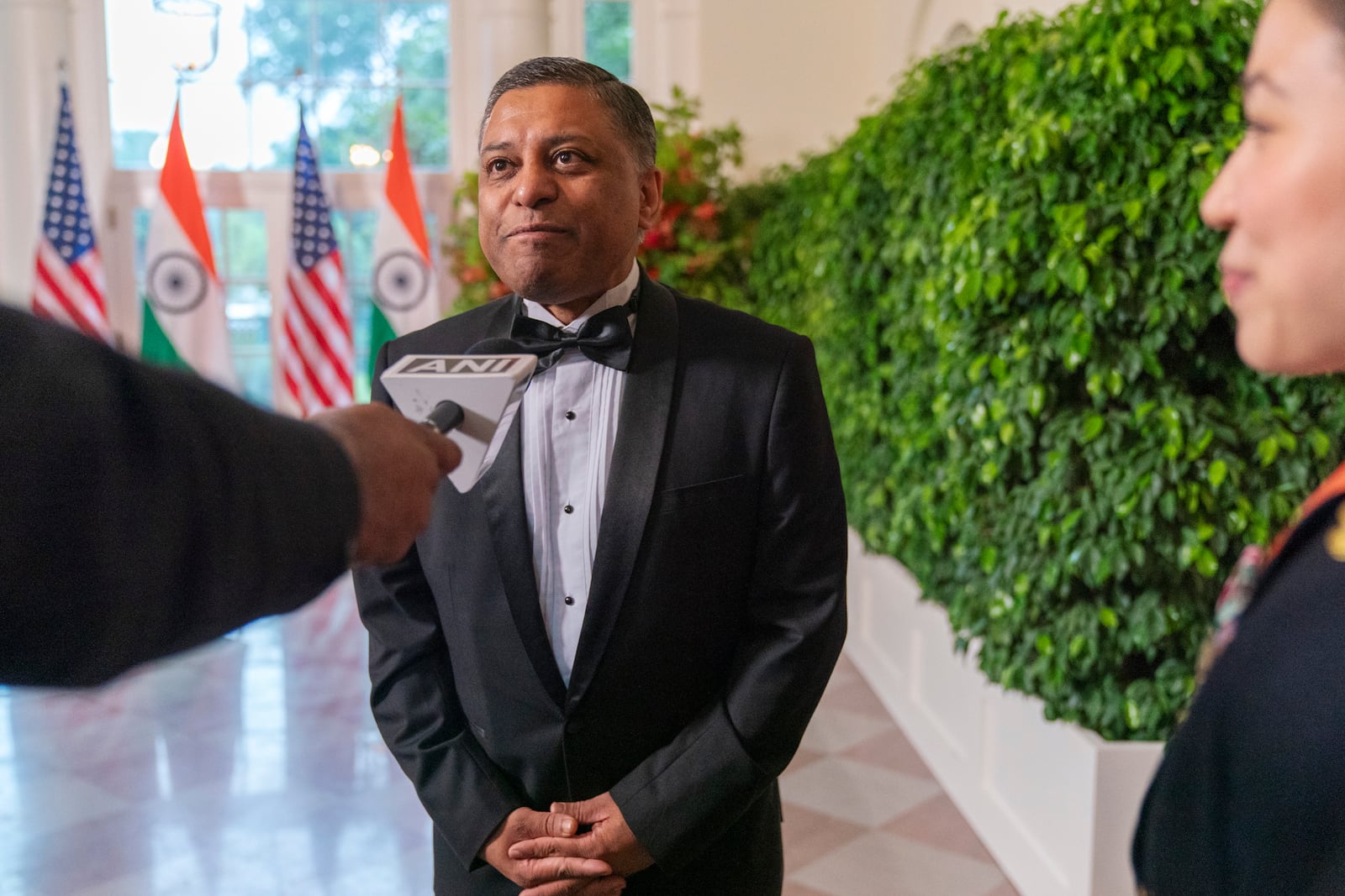 FILE - Dr. Rahul Gupta, the director of the White House Office of National Drug Control Policy, is asked a question as he arrives for the State Dinner with President Joe Biden and India's Prime Minister Narendra Modi at the White House, June 22, 2023, in Washington. (AP Photo/Jacquelyn Martin, File)