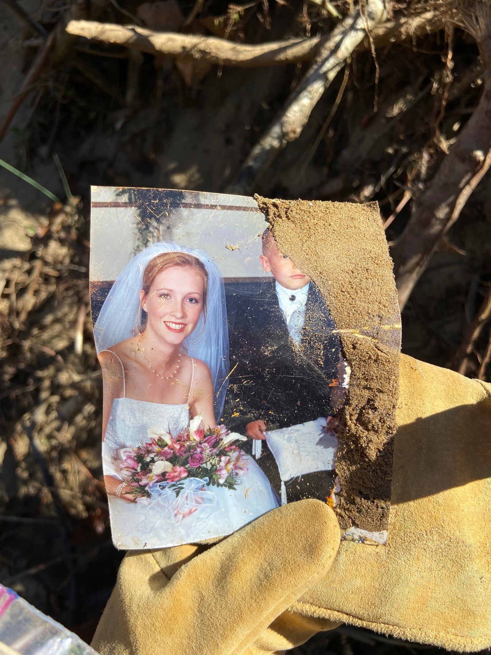 A photo found near Asheville, N.C., after Hurricane Helene. (Taylor Schenker via AP)