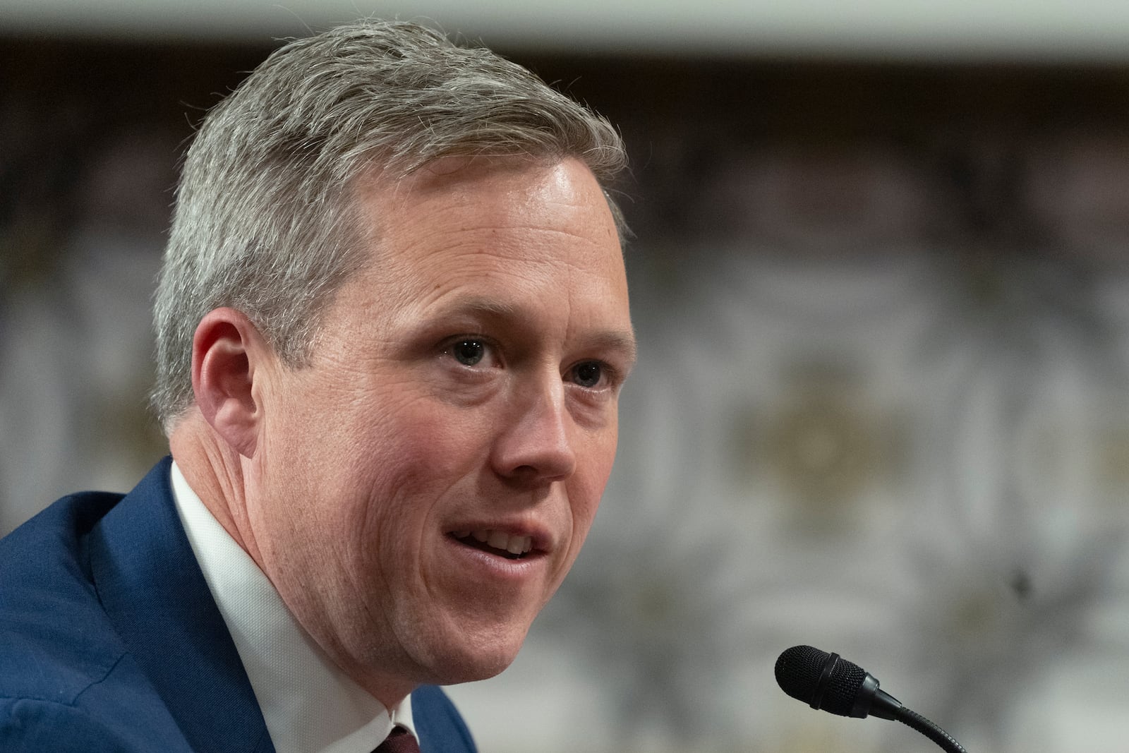 Daniel Driscoll, President Donald Trump's nominee to be the Department of Defense's Secretary of the Army, testifies before a Senate Armed Services Committee hearing on his nomination on Capitol Hill, Thursday, Jan. 30, 2025, in Washington (AP Photo/Manuel Balce Ceneta)