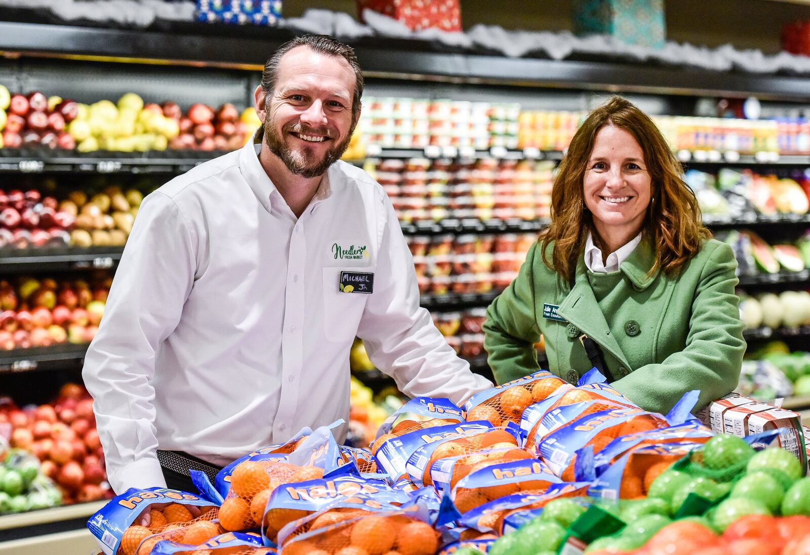 Siblings Julie Needler Anderson and Michael Needler Jr. are partners in Generative Growth II, which purchased 15 Marsh stores in June. The Needler’s Fresh Market is now open in the former Marsh Supermarket location on University Boulevard in Middletown. 