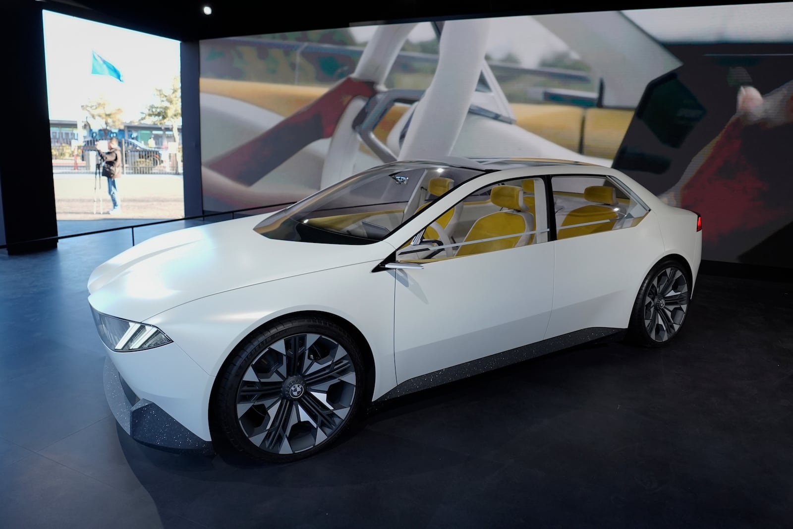 A BMW Neue Klasse X is displayed at a BMW booth during the CES tech show Tuesday, Jan. 7, 2025, in Las Vegas. (AP Photo/Abbie Parr)