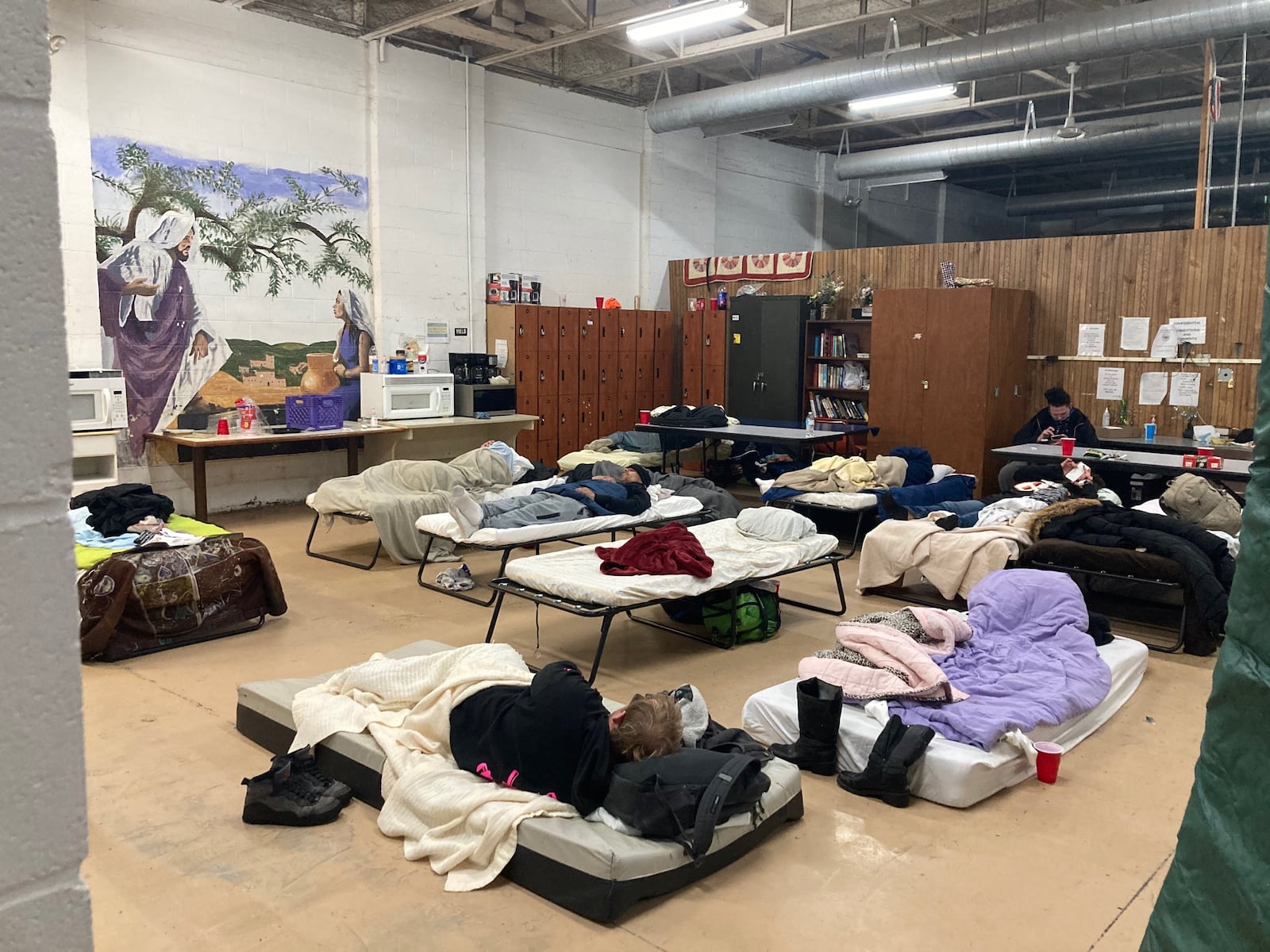 The Serve City homeless shelter in Hamilton has had to get creative in dealing with the coronavirus pandemic and bitter cold. They opened up the community area to get more people out of the cold.