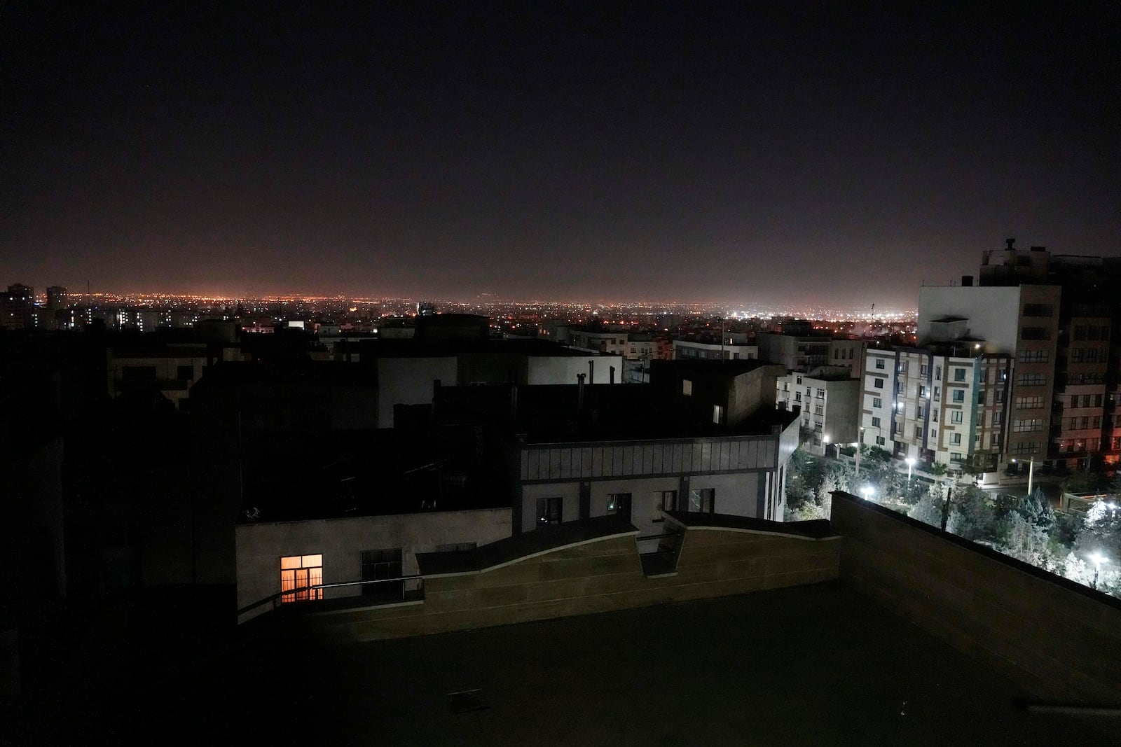 A view of Tehran capital of Iran is seen, early Saturday, Oct. 26, 2024. (AP Photo/Vahid Salemi)