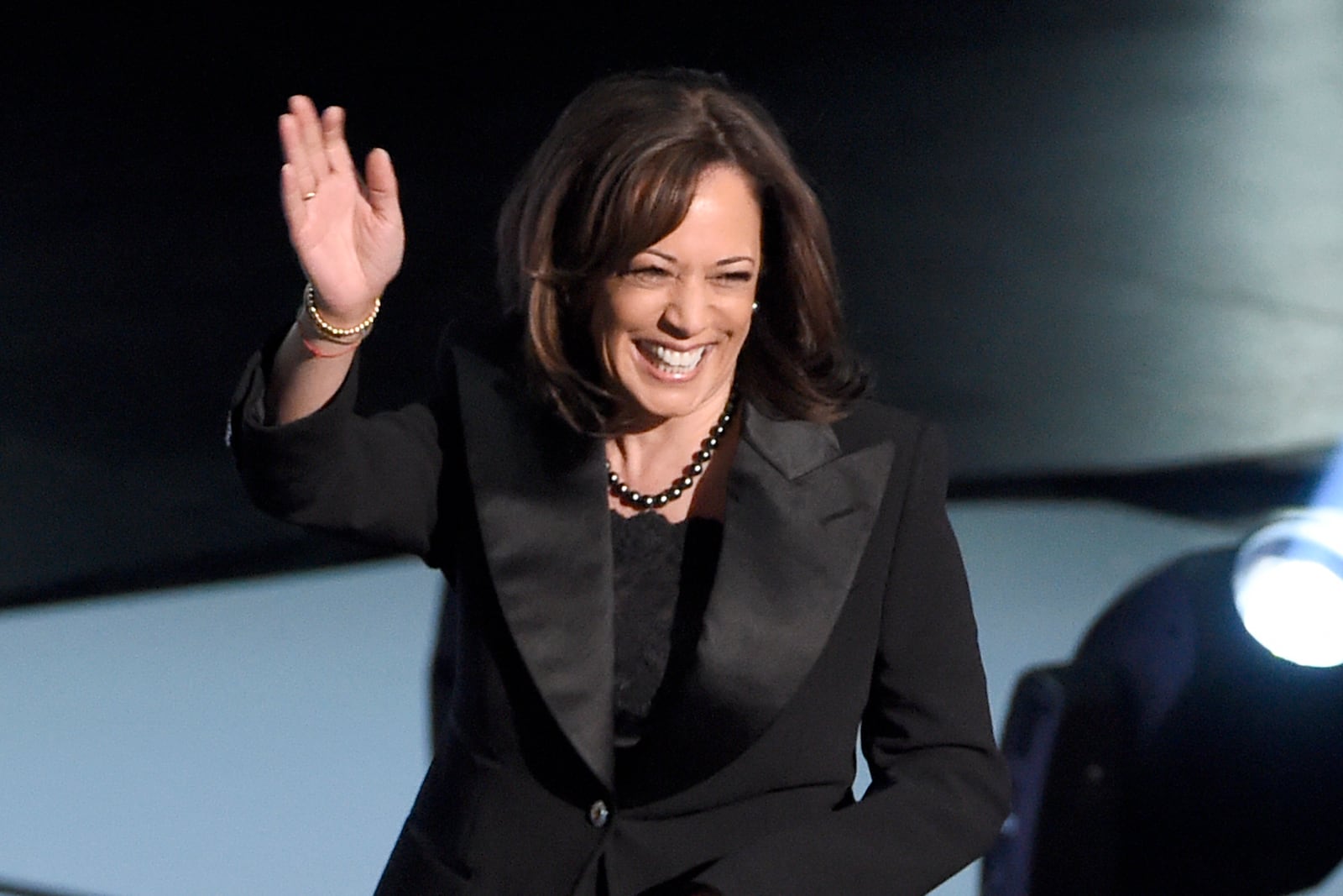 FILE - Sen. Kamala Harris, D-Calif., appears on stage at the 50th annual NAACP Image Awards on Saturday, March 30, 2019, at the Dolby Theatre in Los Angeles. (Photo by Chris Pizzello/Invision/AP, File)