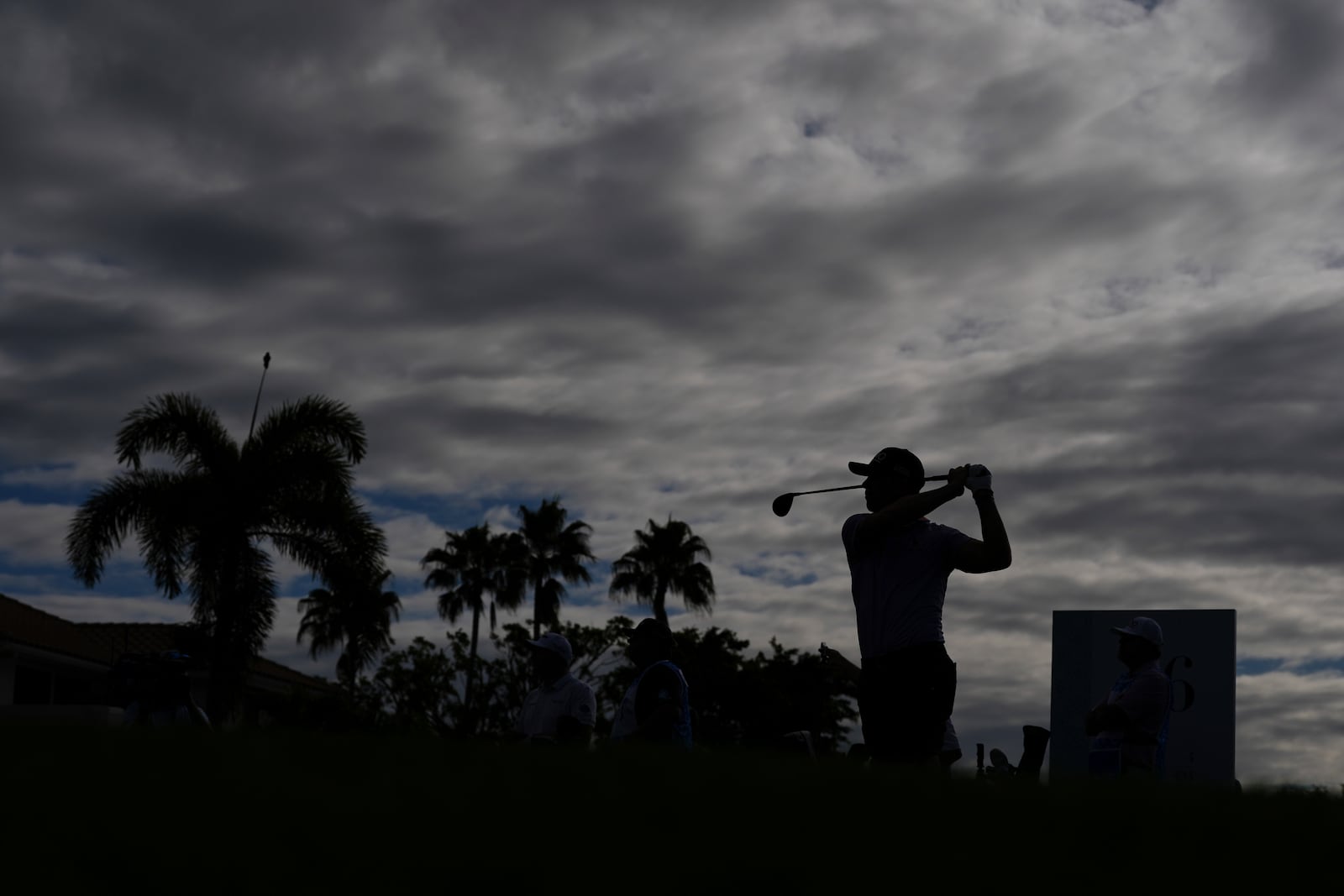 Sepp Straka of Austria tees off on the 16th hole during the first round of the Cognizant Classic golf tournament, Thursday, Feb. 27, 2025, in Palm Beach Gardens, Fla. (AP Photo/Rebecca Blackwell)