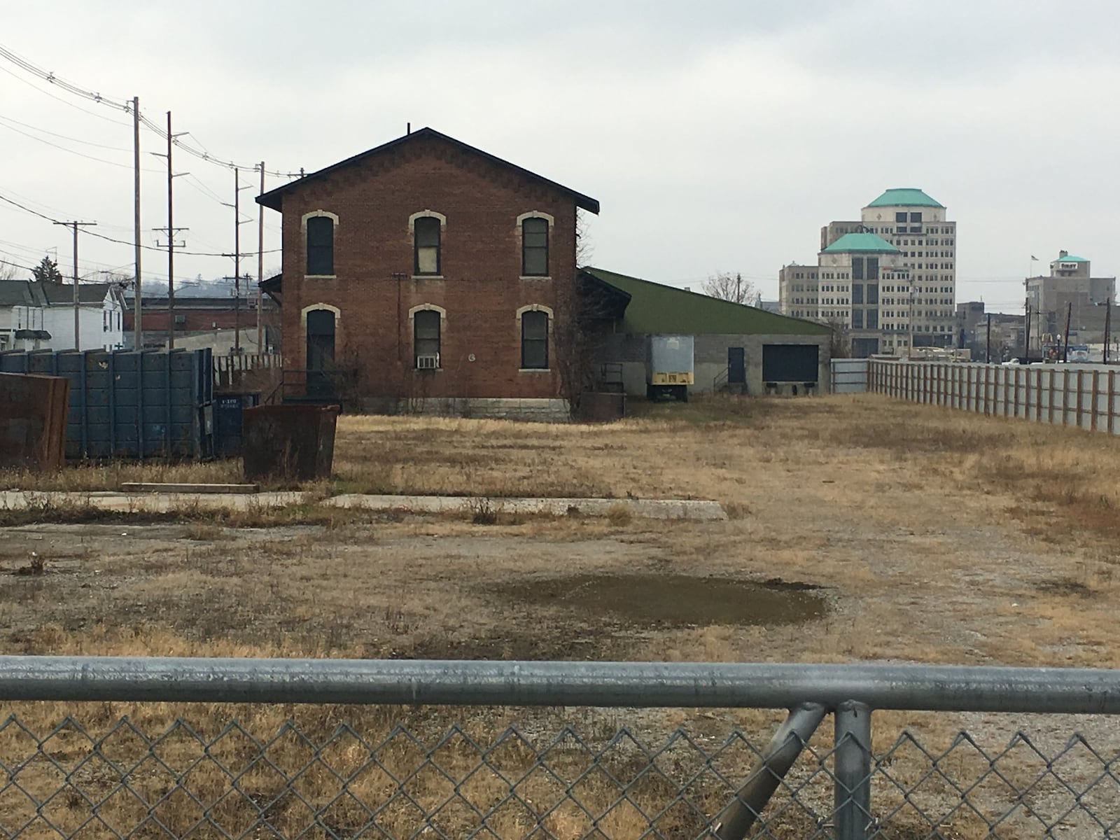 This is the freight house at 1000 Maple Ave. that some citizens are evaluating whether it can be converted into a market with other features, such as a black-box theater. MIKE RUTLEDGE / STAFF