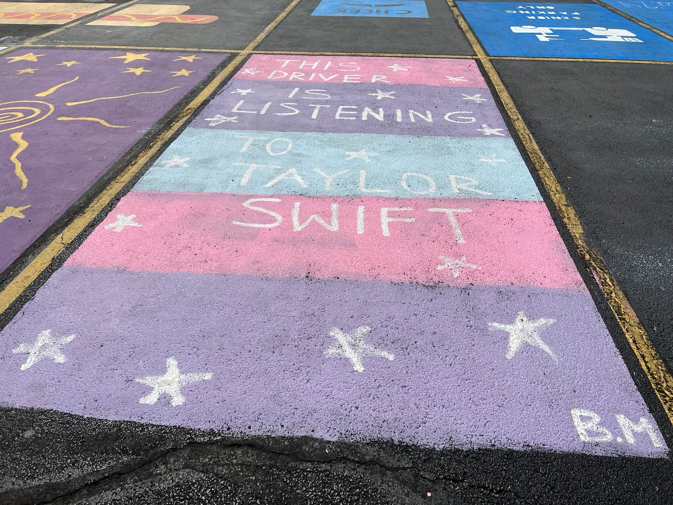 Badin High School senior parking lot spaces