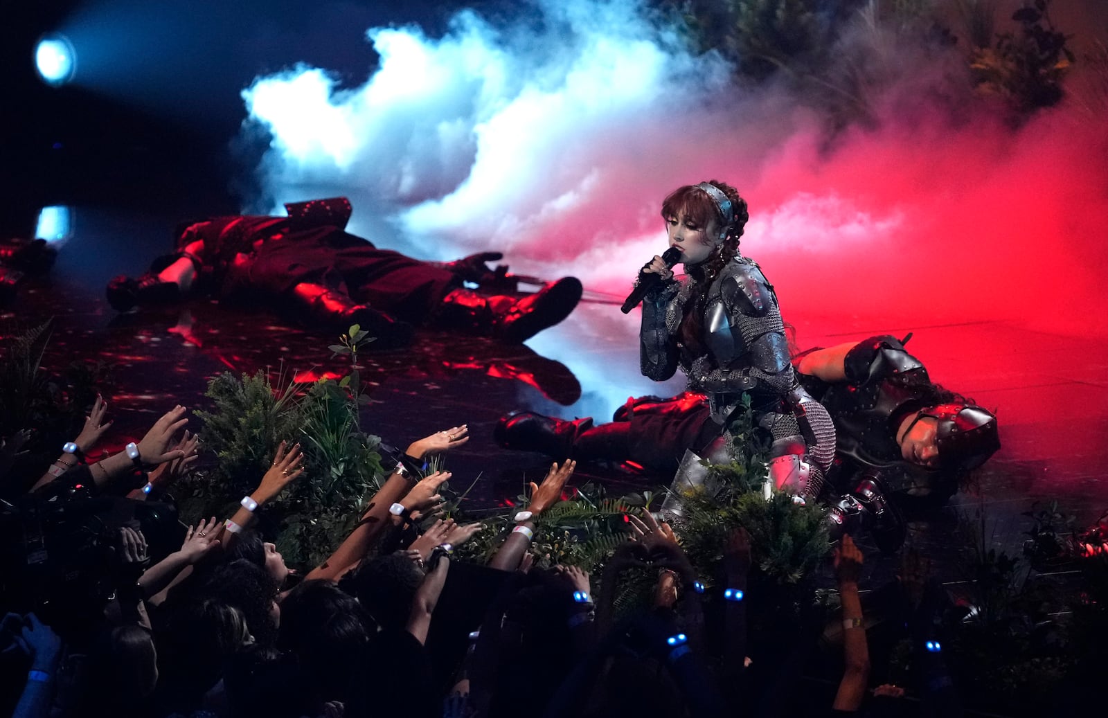 FILE - Chappell Roan performs "Good Luck, Babe" during the MTV Video Music Awards on Wednesday, Sept. 11, 2024, at UBS Arena in Elmont, N.Y. (Photo by Charles Sykes/Invision/AP, File)