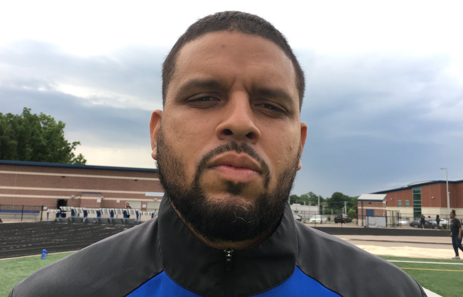 Woodward High School coach Kali Jones will be the head coach for the West in Thursday’s 43rd Southwestern Ohio Football Coaches Association Ron Woyan East-West All-Star Game at Kings. RICK CASSANO/STAFF