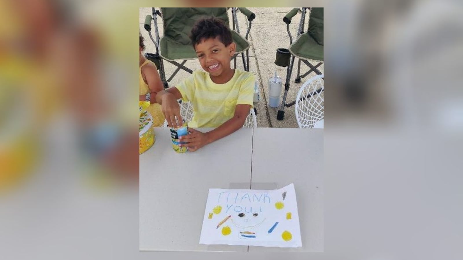 Cayden Cummings, 6, of Fairfield Twp. sold lemonade on Aug. 15, 2021, and other beverages to raise money for North Elementary students who can’t afford some school supplies. He raised $1,000 last year. PROVIDED