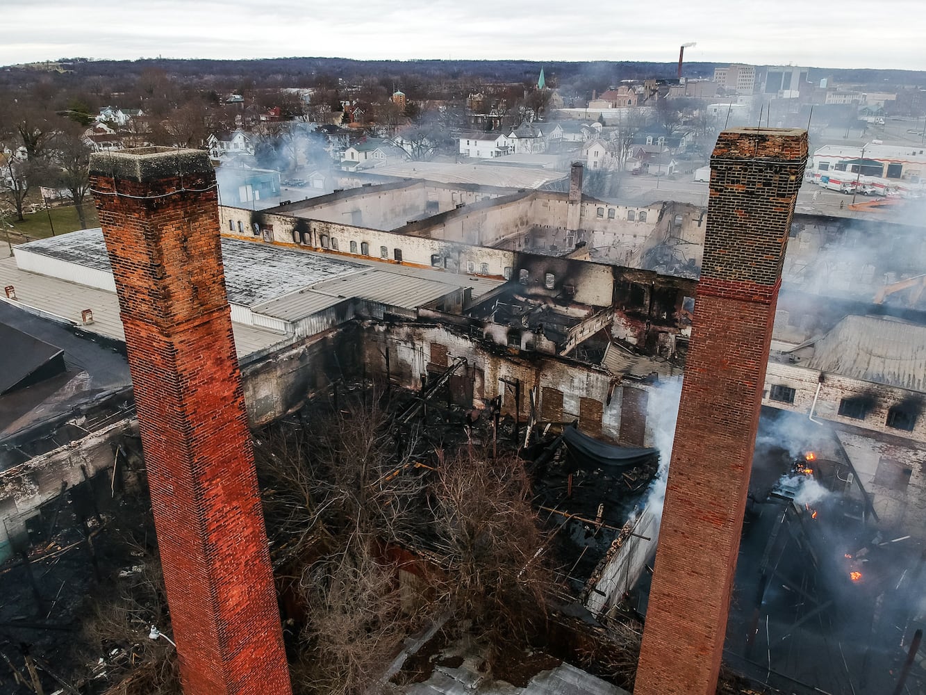 PHOTOS: Aftermath of huge New Year’s Day warehouse fire in Middletown