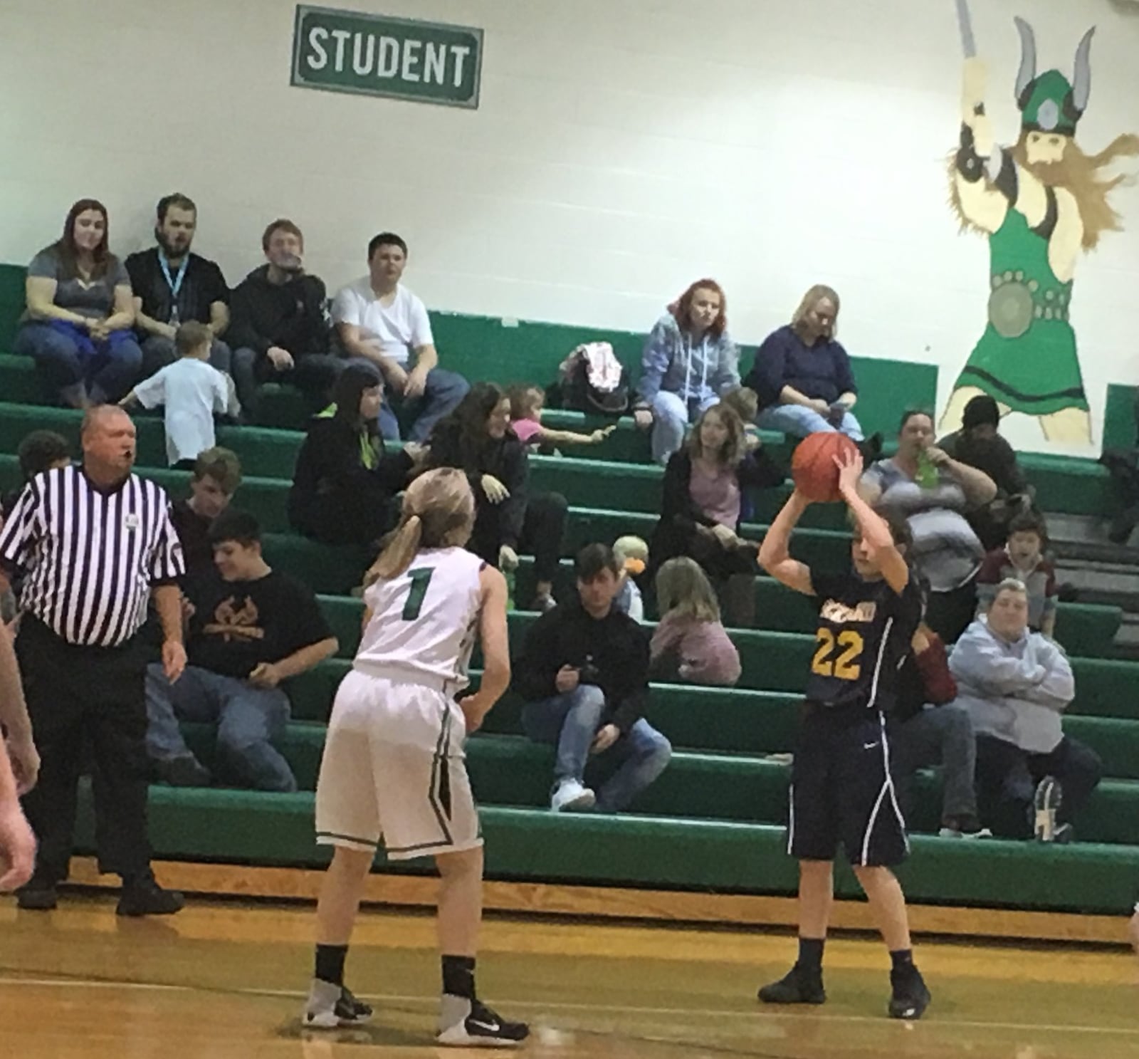 New Miami’s Brooklyn Adkins (1) keeps an eye on Lockland’s Tia Costanzo (22) during Wednesday night’s game at New Miami. RICK CASSANO/STAFF