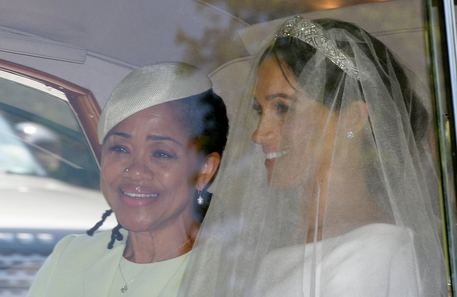 First glimpse of Meghan Markle's wedding dress