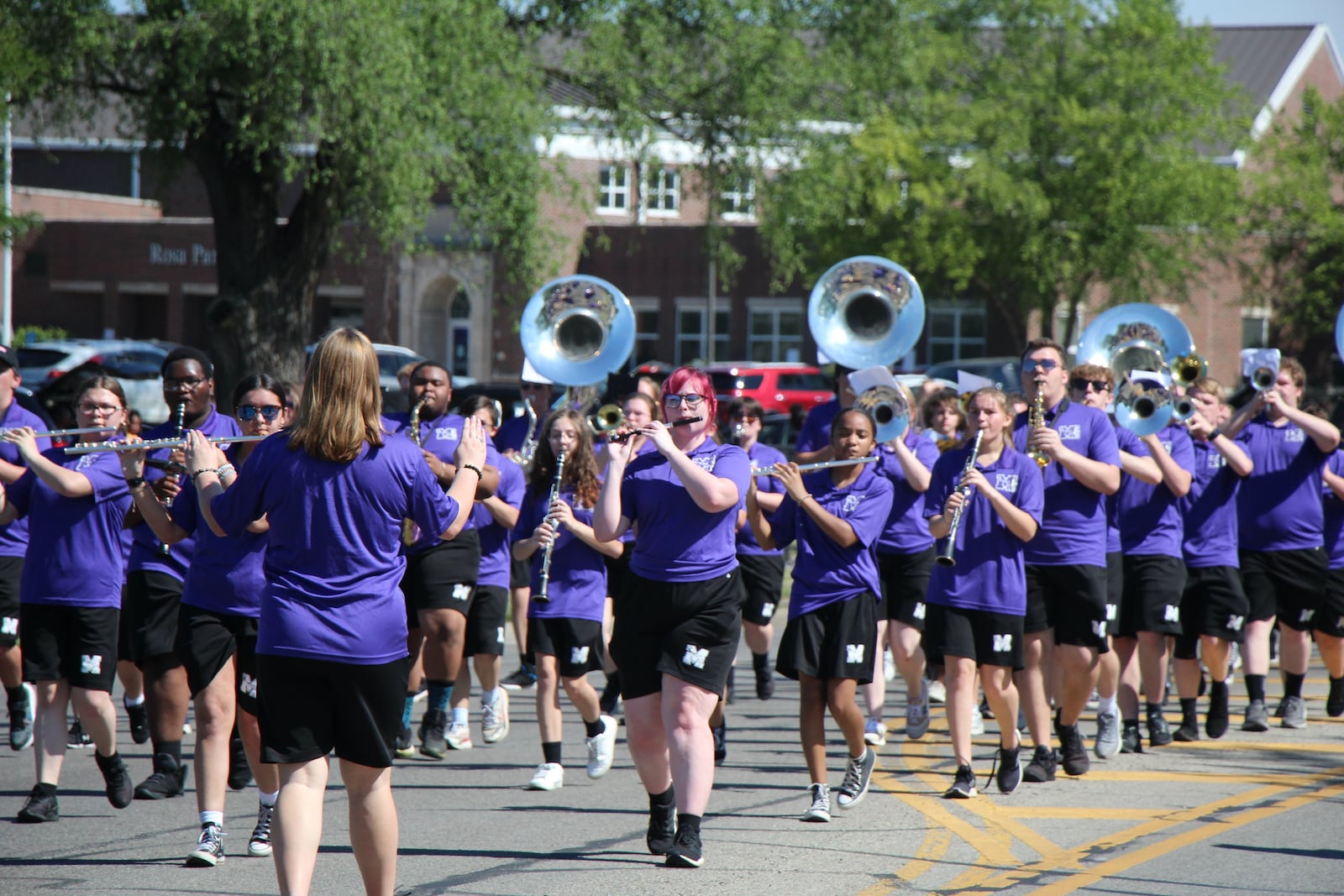 The Middletown High School marching band was one of 427 units in the city's Memorial Day parade that traveled 2.8 miles from Smith Park to Woodside Cemetery. SUBMITTED PHOTO