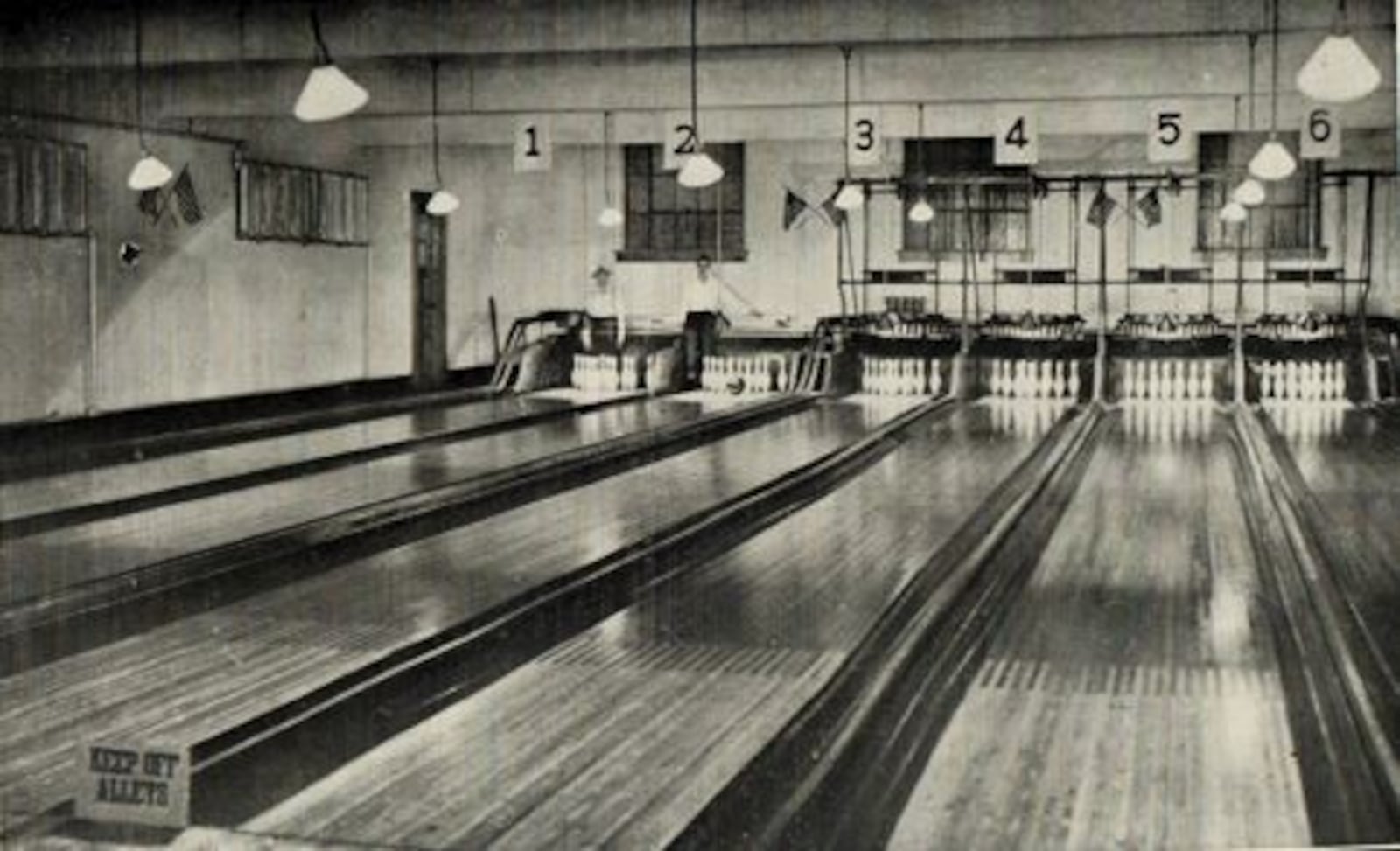 The original 1922 bowling alley was built as an annex to the early social center. It was replaced with a 10-alley lane built into the Fenmont Center in 1930. CONTRIBUTED/St. Julie Billiart Parish