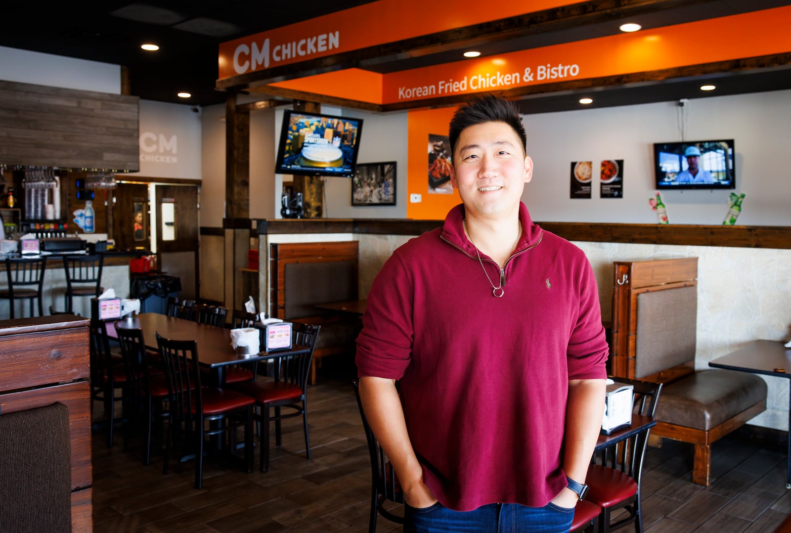 CM Chicken is a Korean fried chicken restaurant and bar located at 7206 Towne Centre Dr. in Liberty Township. Peter Kim opened the restaurant about a year ago. NICK GRAHAM/STAFF