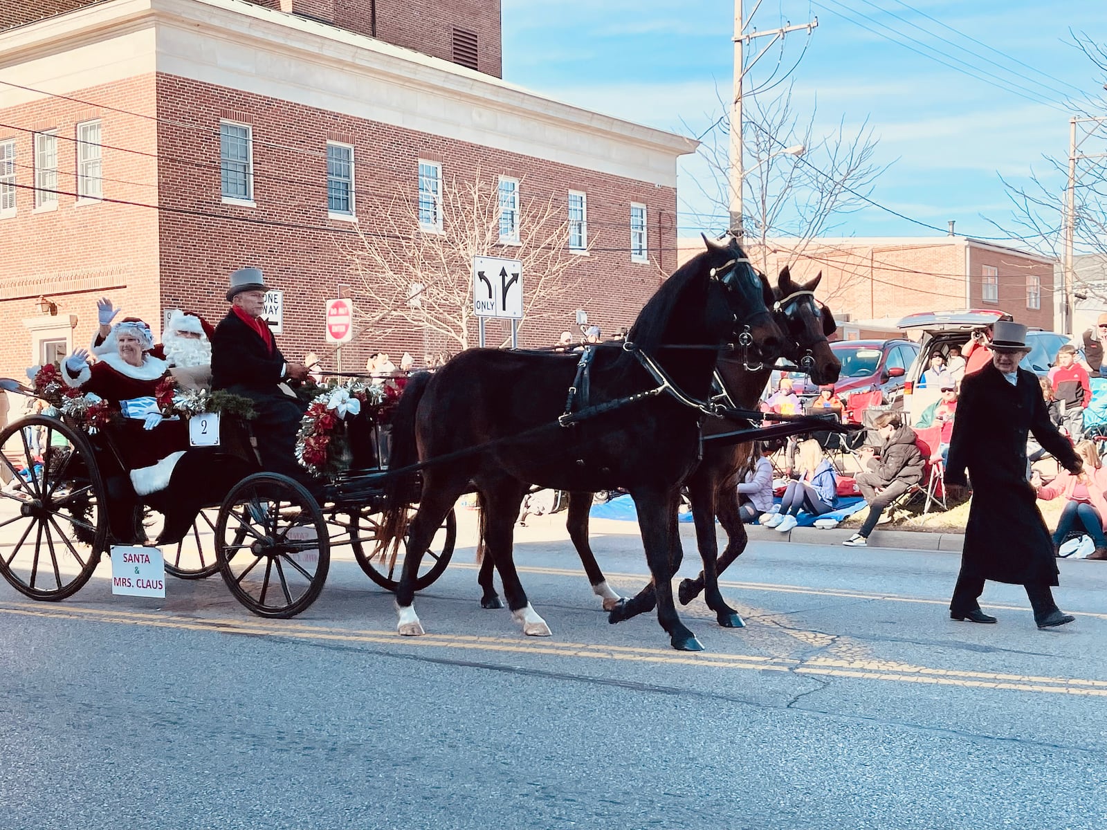 Tens of thousands of people watched the annual horse-drawn carriage parade and festival in downtown Lebanon, Ohio on Sat., Dec. 4, 2021.