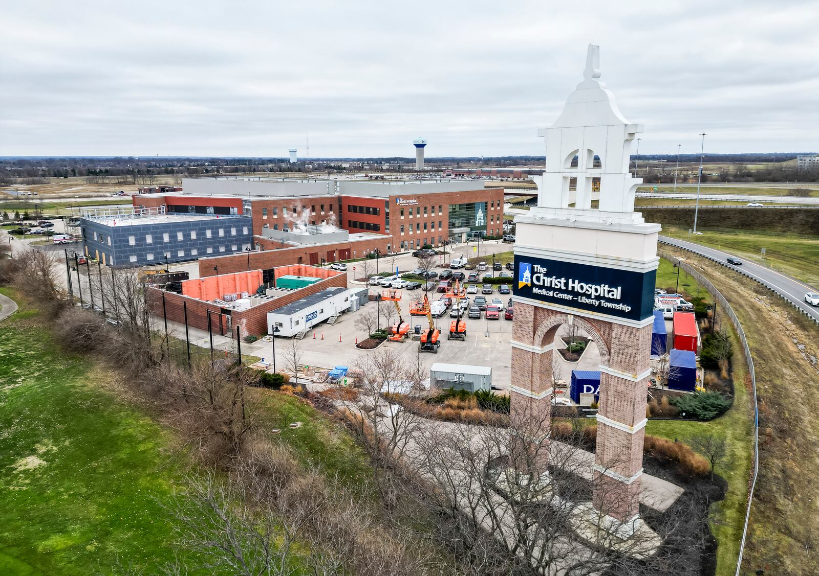 Construction continues for an expansion of Christ Hospital Medical Center Liberty Township. NICK GRAHAM/STAFF