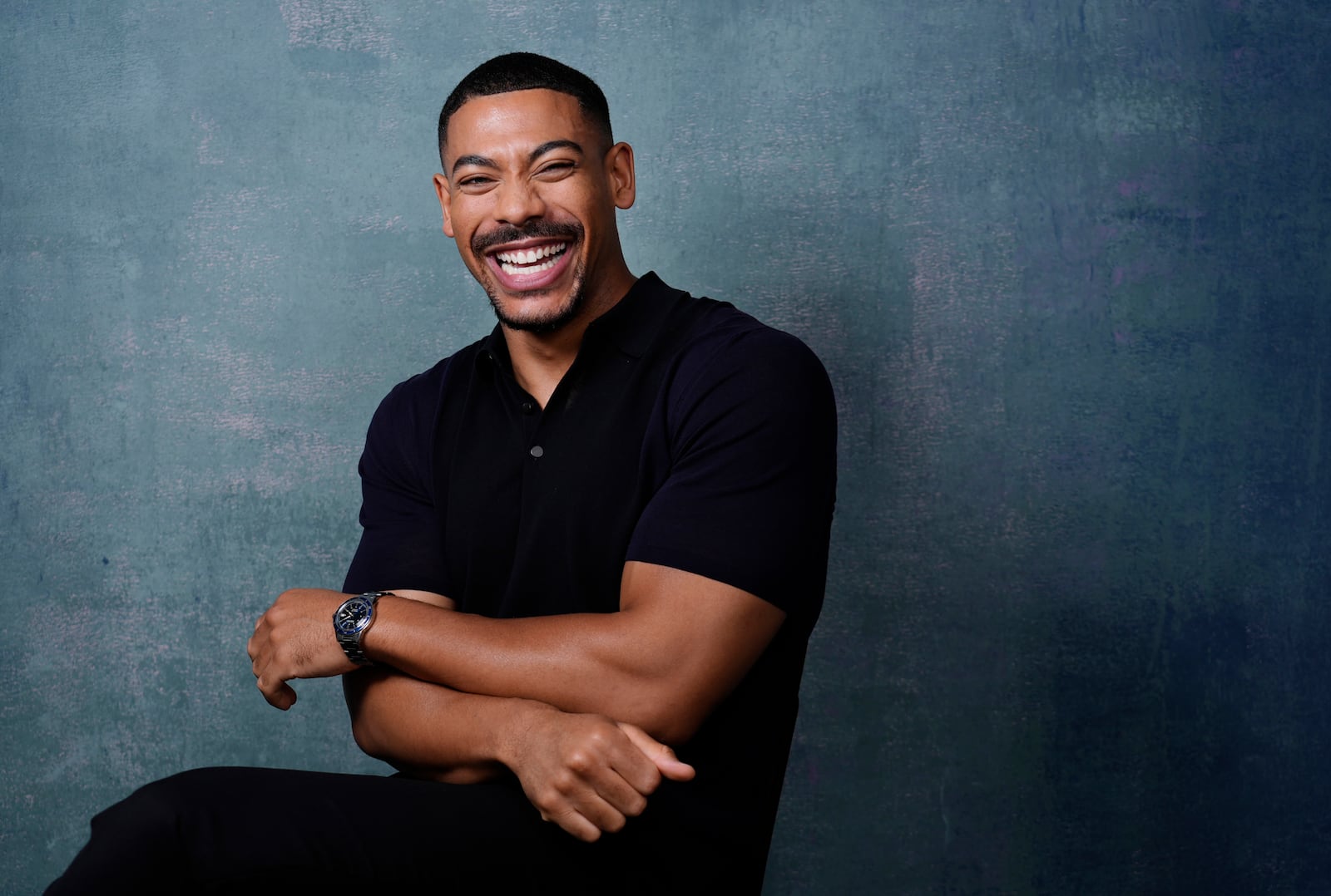 Aaron Pierre poses for a portrait on Thursday, Aug. 29, 2024, in Los Angeles. Pierre has been named one of The Associated Press' Breakthrough Entertainers of 2024. (AP Photo/Chris Pizzello)