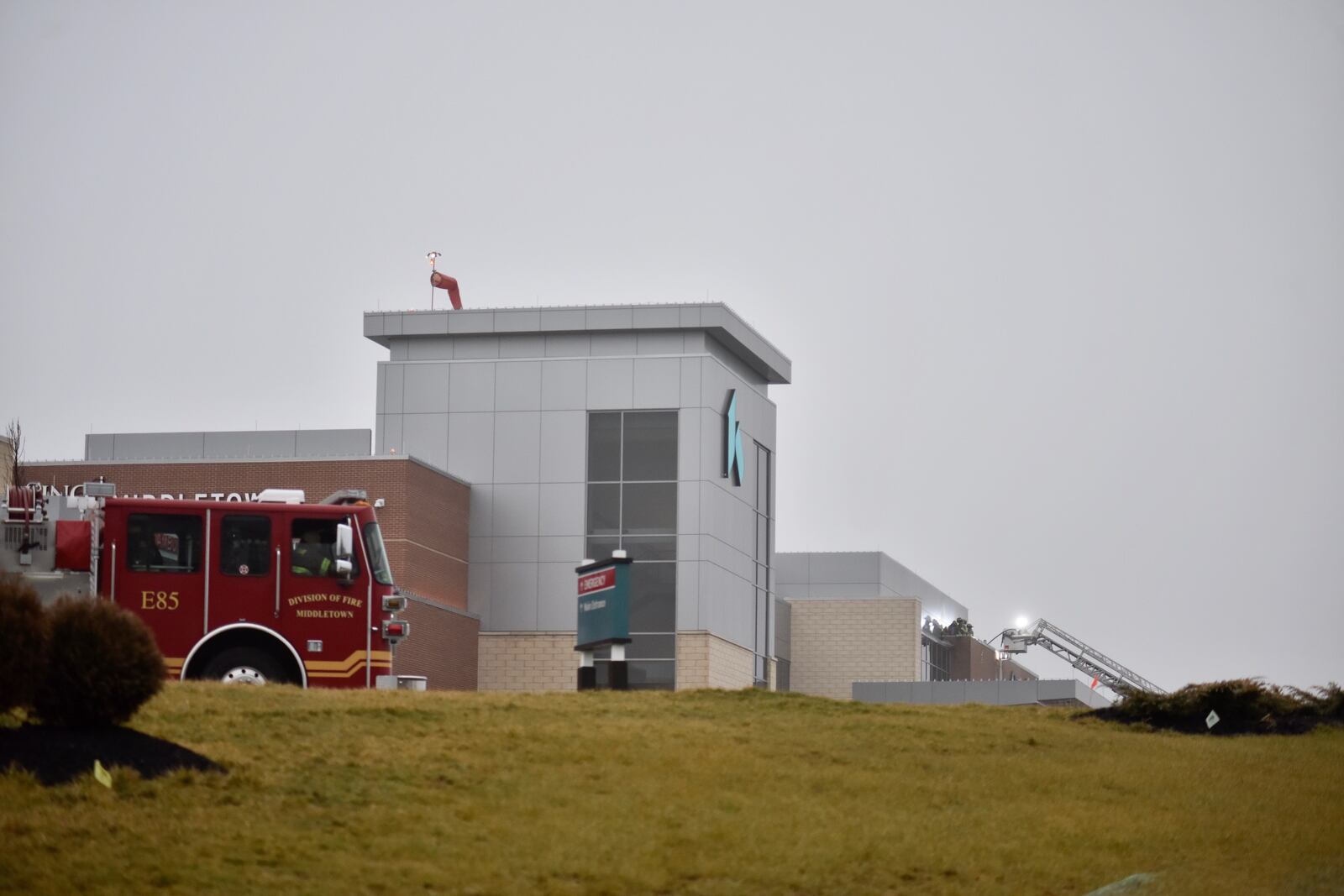 Crews responded to Kettering Health Network Middletown on the report of a roof fire on Wednesday, Feb. 26, 2020. NICK GRAHAM / STAFF