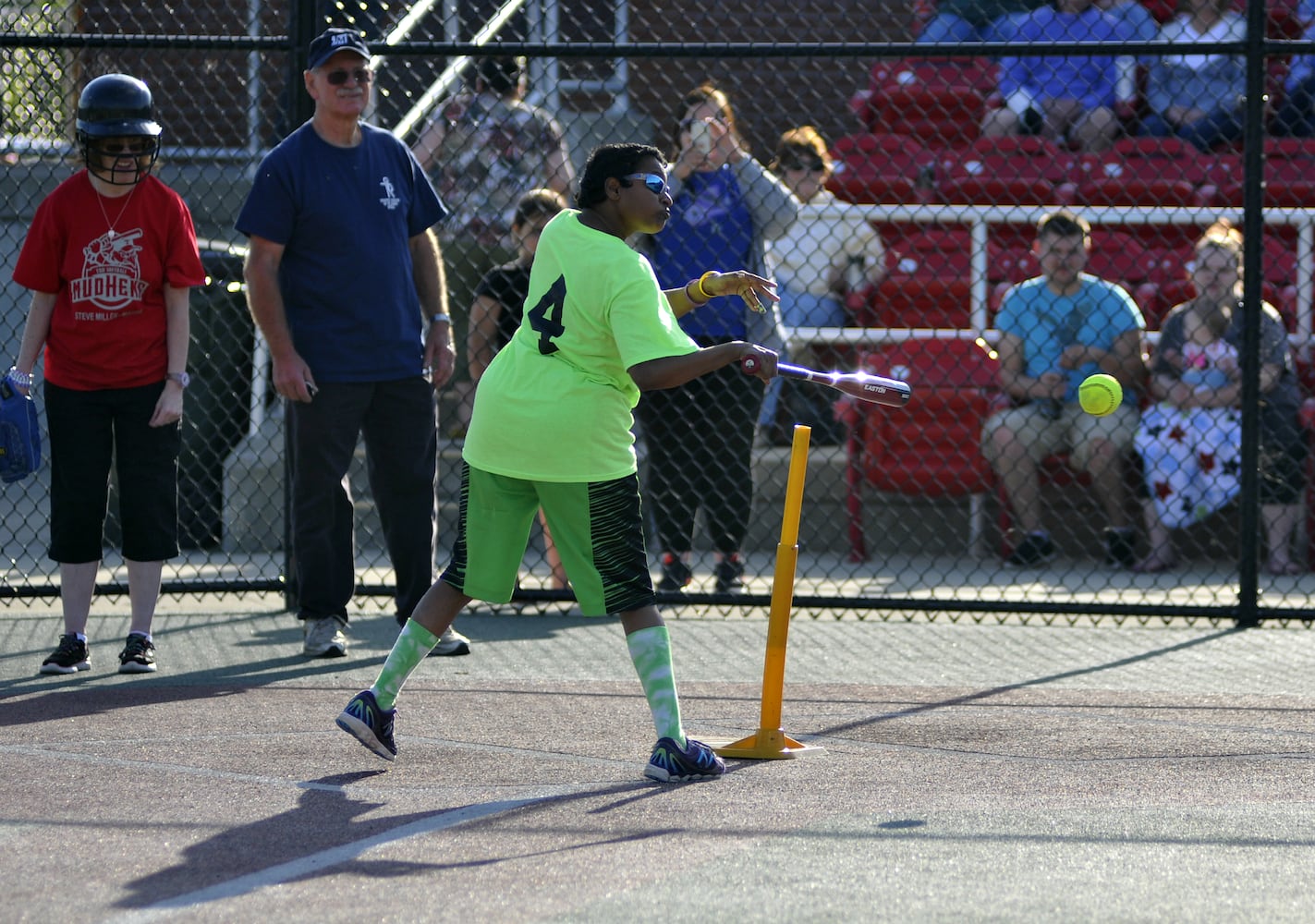 Ball games at Joe Nuxhall Miracle League Field