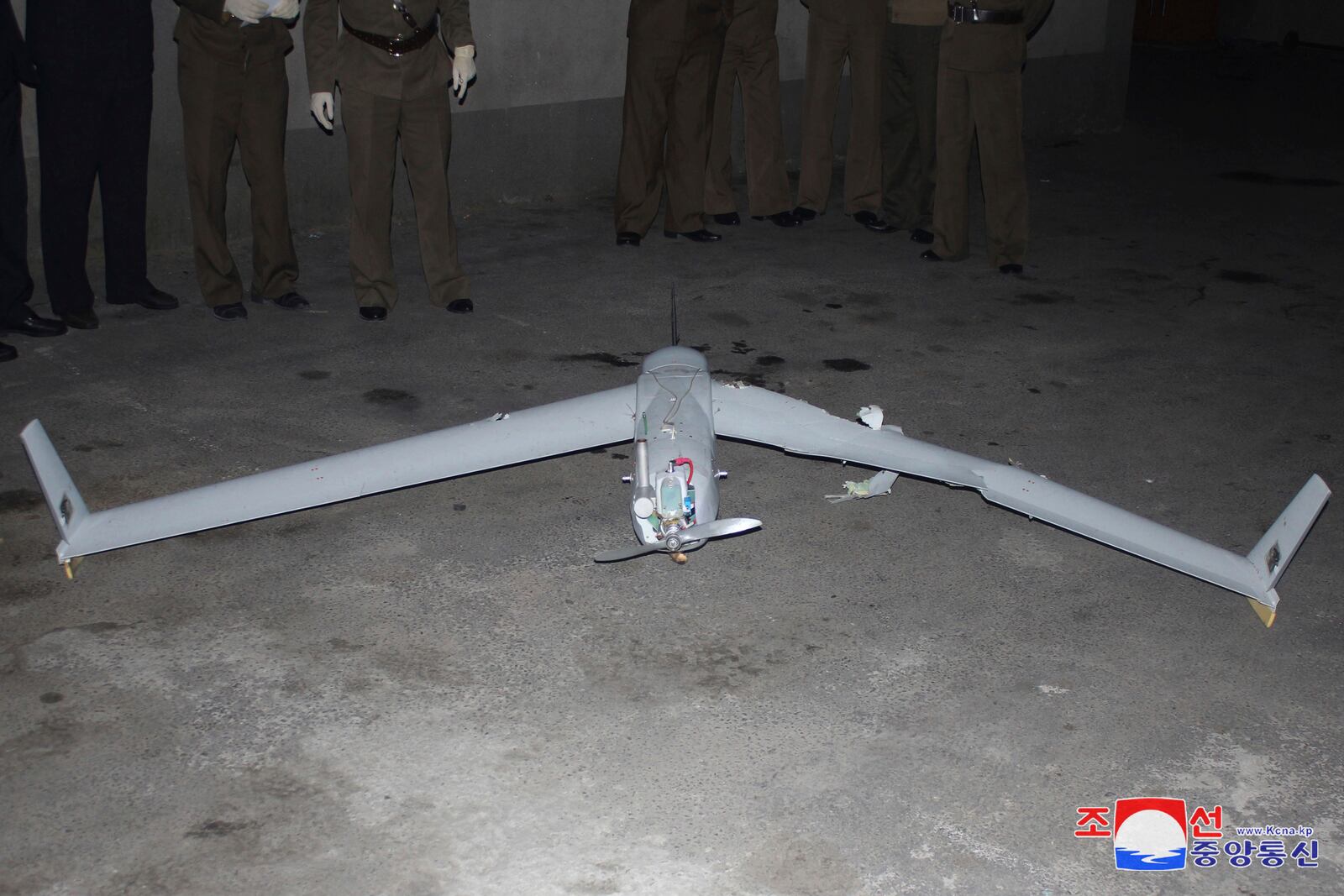 This undated photo provided on Saturday, Oct. 19, 2024 by the North Korean government, shows what it says a South Korean drone at an undisclosed place in North Korea. Independent journalists were not given access to cover the event depicted in this image distributed by the North Korean government. The content of this image is as provided and cannot be independently verified. Korean language watermark on image as provided by source reads: "KCNA" which is the abbreviation for Korean Central News Agency. (Korean Central News Agency/Korea News Service via AP)