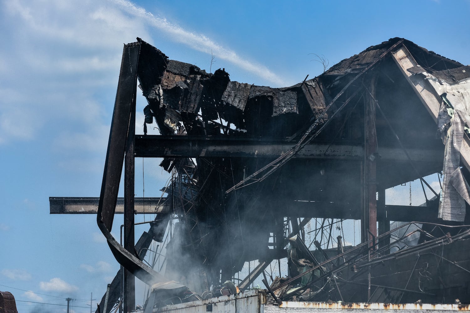 Aftermath of massive warehouse fire in Hamilton