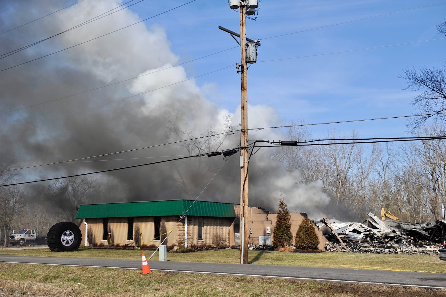 PHOTOS: Massive fire at tire warehouse in Butler County