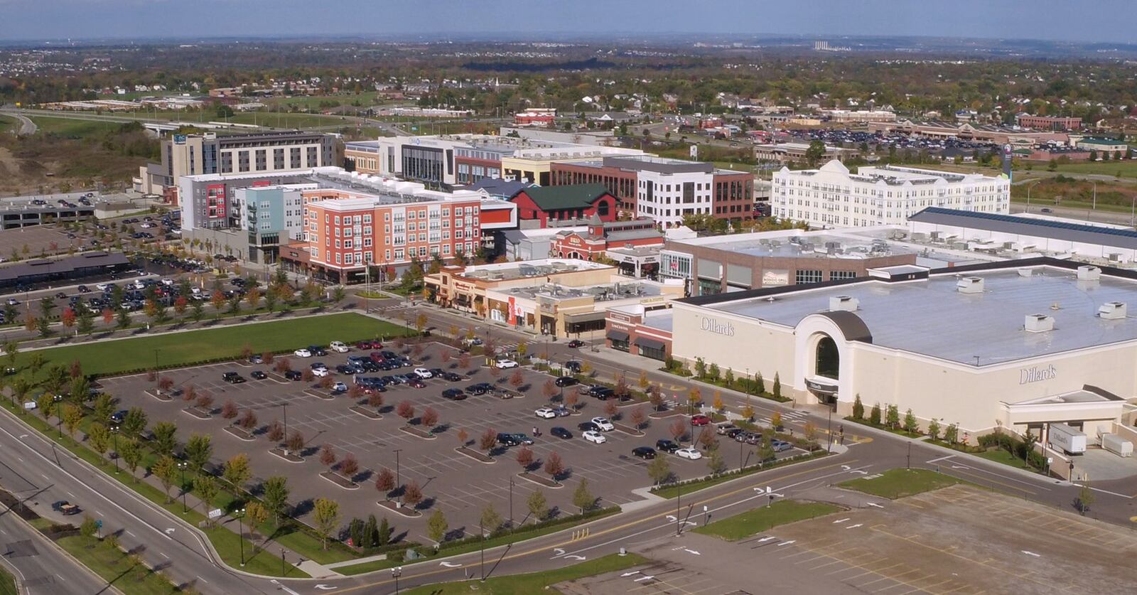 The Liberty Center opened in 2015 and continues to expand, including more development on the south side of Liberty Way. TY GREENLEES / STAFF