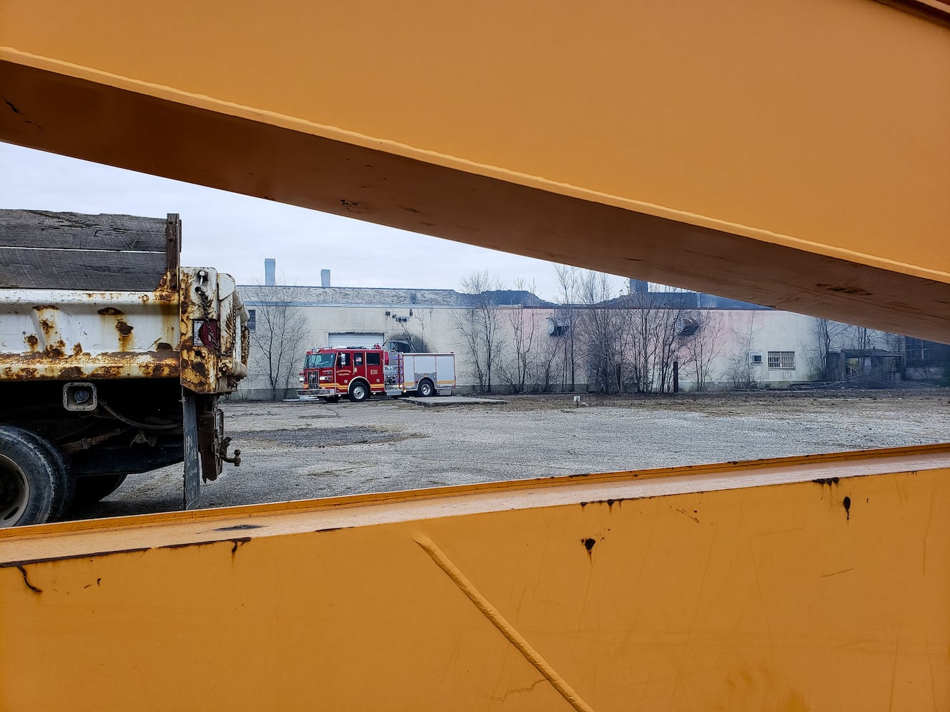 Aftermath of vacant warehouse fire in Middletown