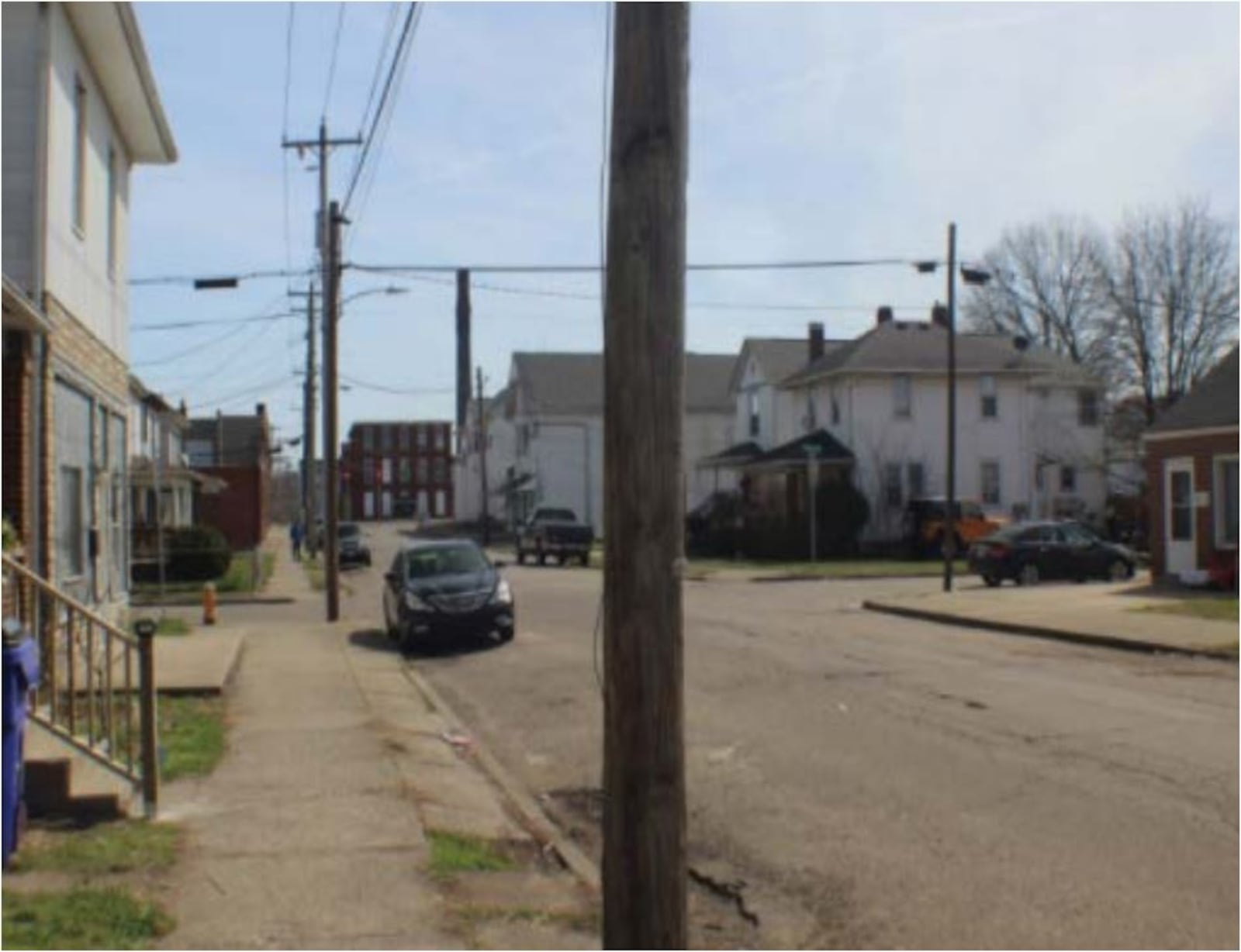 Williams Avenue, a main link between Miami University's Hamilton campus and the Lindenwald business district, is not an inviting place for pedestrians, and its narrow sidewalks are in bad shape, buckling in places. PROVIDED