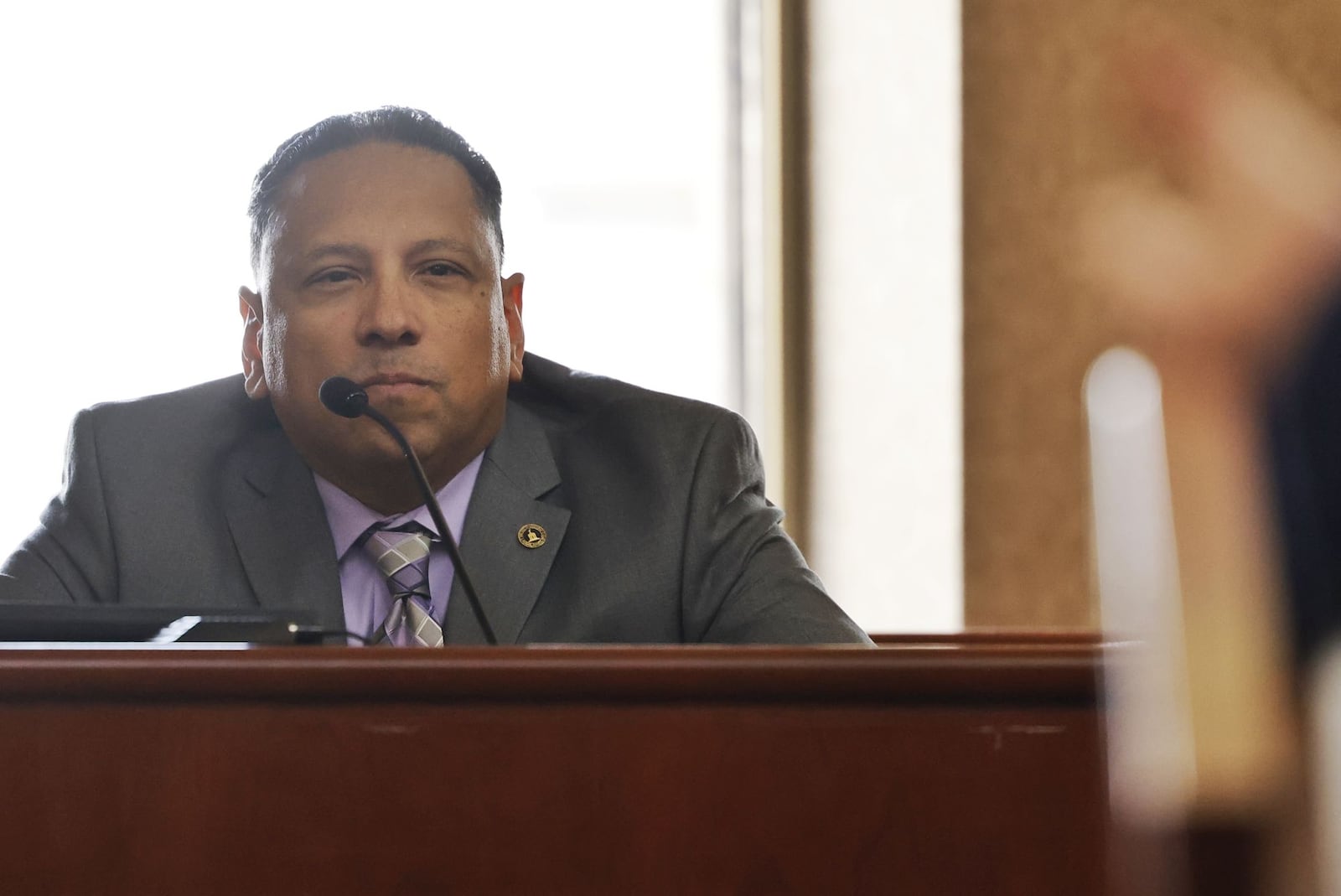 Pictured is Hamilton Police Lt. Eric Taylor during a March 14, 2025, suppression hearing regarding the interrogation interview he conducted in August 2024 with Antonio Riano, 63, who is charged with the 2004 murder of Benjamin Becarra, 25. Riano fled the country until a couple of years ago when federal and Mexican authorities arrested him and subsequently extradited to the United States in August 2024. NICK GRAHAM/STAFF