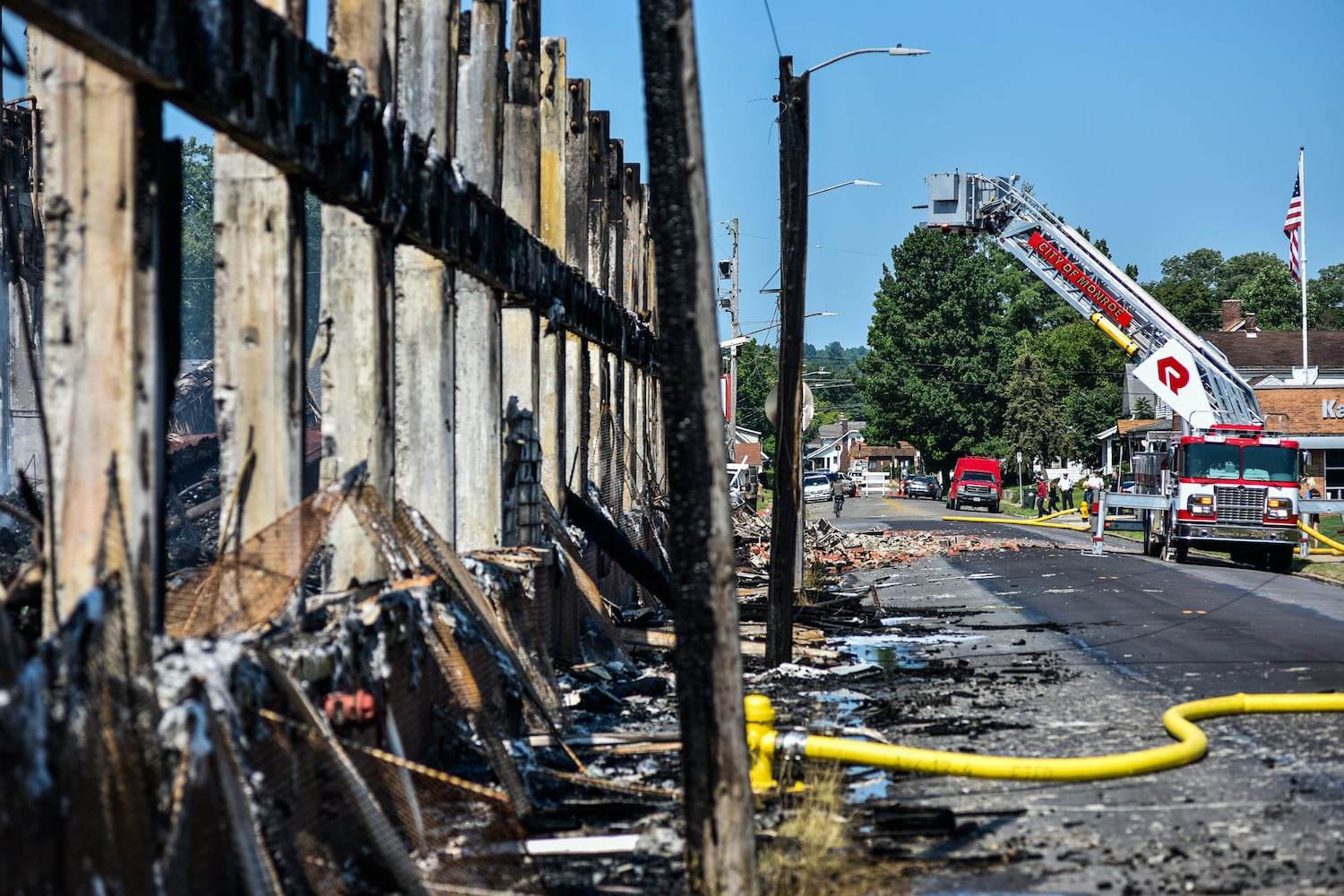 Aftermath of massive warehouse fire in Hamilton