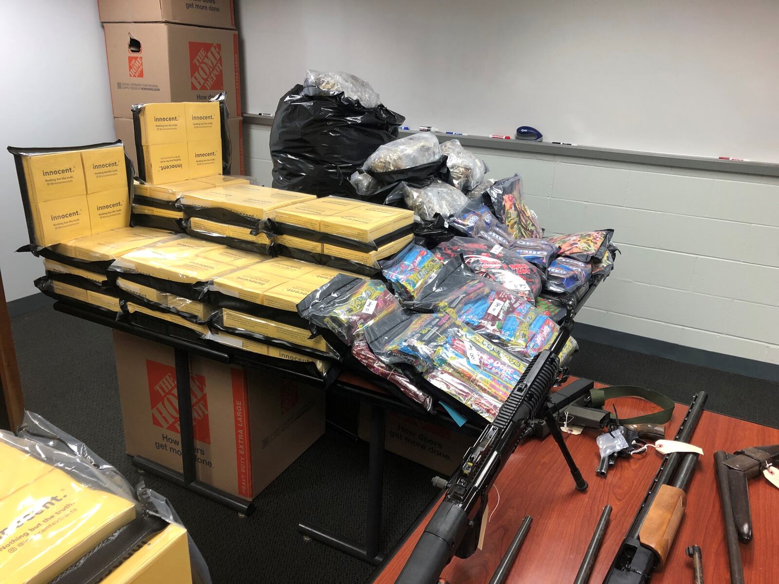 Drugs and guns, valued at $3 million, were confiscated this week by the Butler County Regional Narcotics Task Force (BURN). RICK McCRABB / STAFF