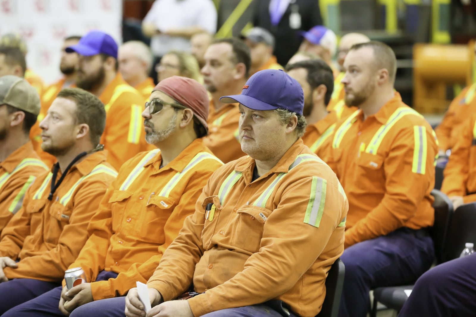 AK Steel employees during the launch of the company’s first Maintenance Mechanic Apprenticeship Program, Friday, Oct. 5, 2018. 