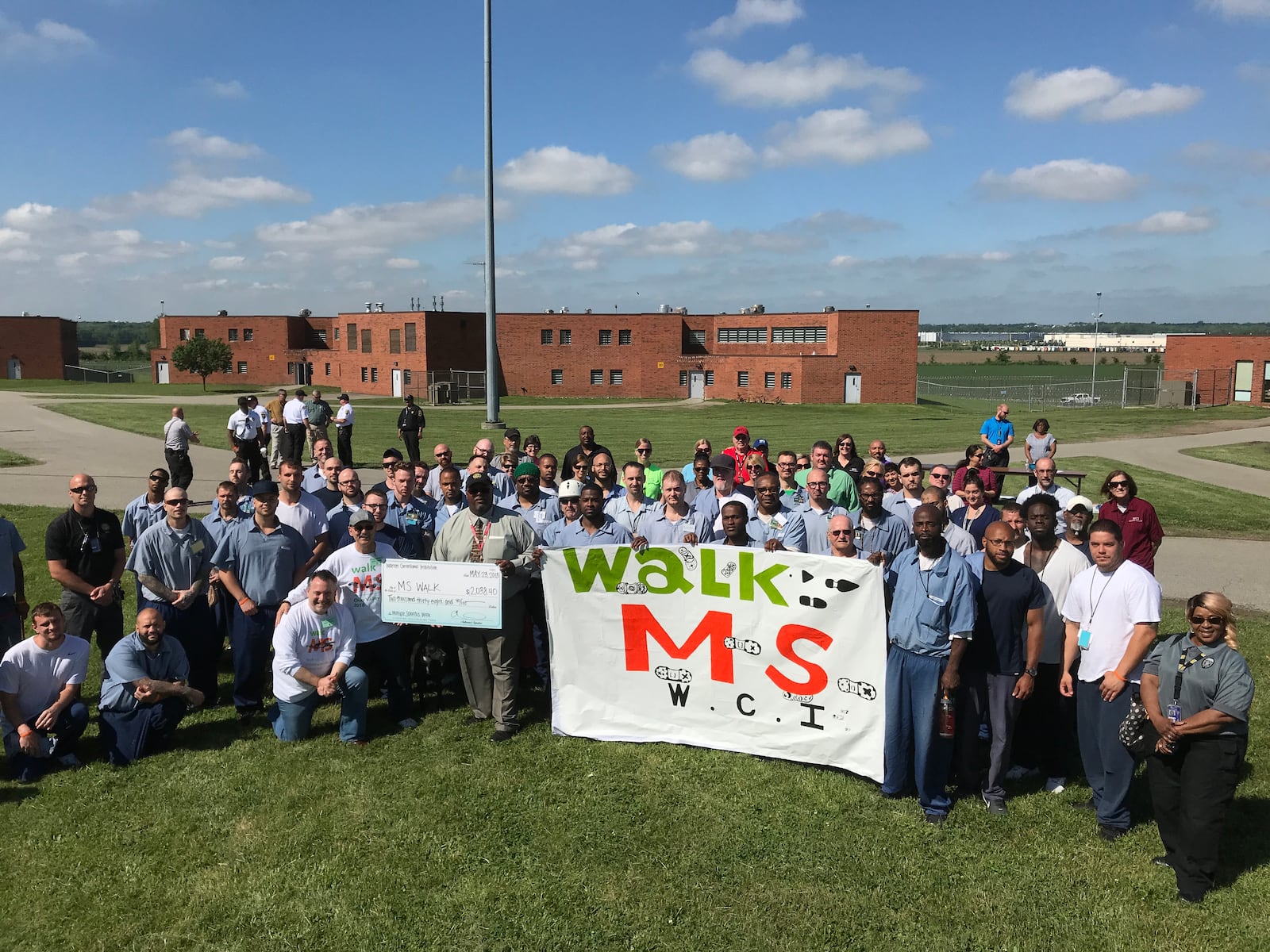 Tony Brigano, a former Warren Correctional Institution warden, just retired from a second career as administrator of the Warren County Probate-Juvenile Court. For the past few years, Brigano has organized fundraising walks for the Multiple Sclerosis Society for inmates at five Ohio prisons. This is from the 2018 MS Walk where inmate groups at the Warren Correctional Institution raised more than $2,000 for the MS research. CONTRIBUTED/TONY BRIGANO